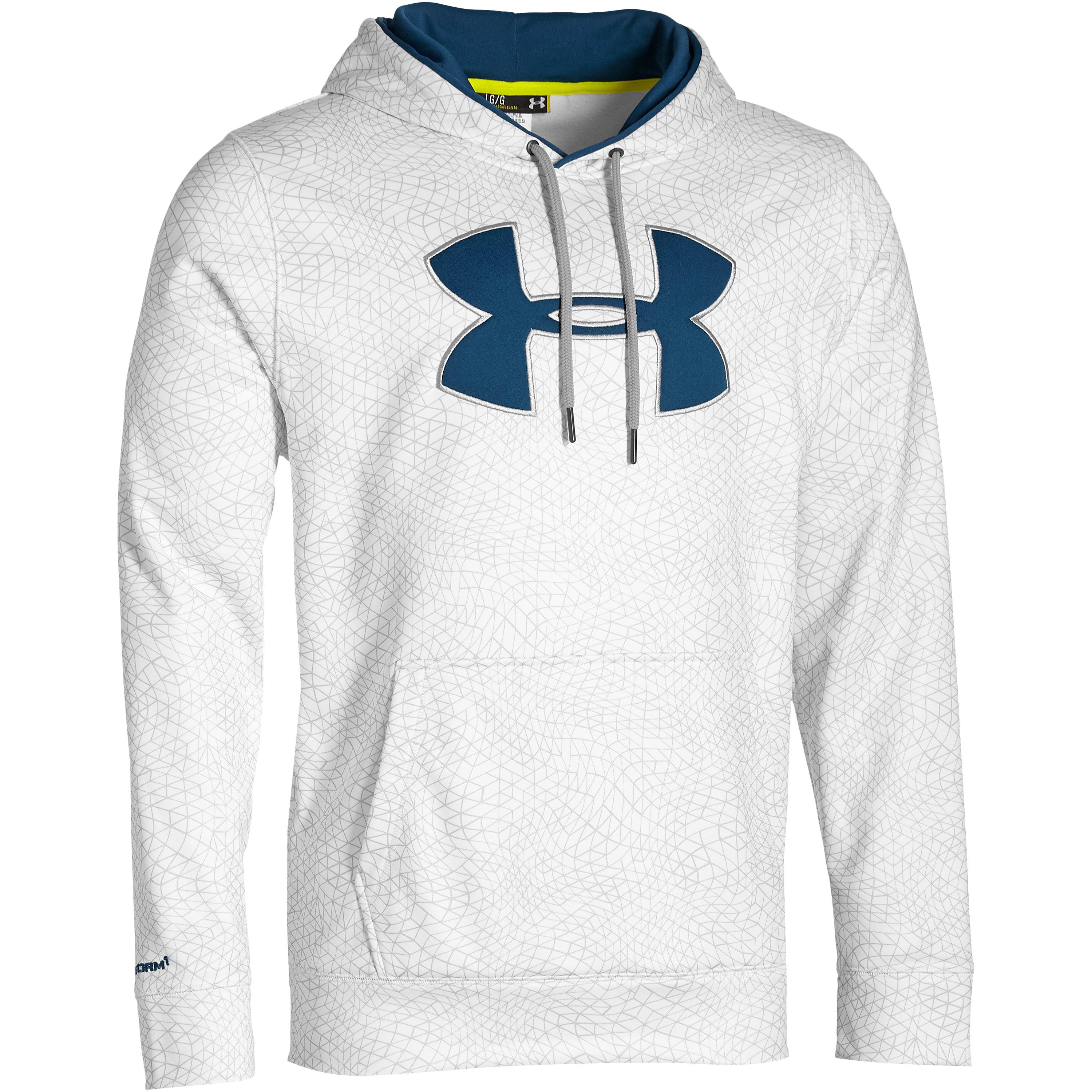 under armour men's storm armour fleece big logo printed hoodie