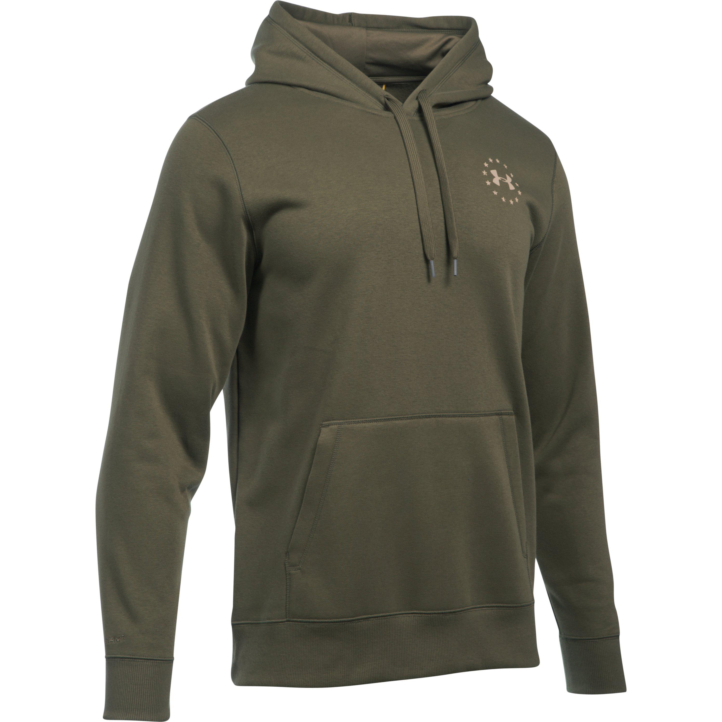 Under Armour Cotton Men's Ua Freedom Flag Hoodie in Marine od Green ...