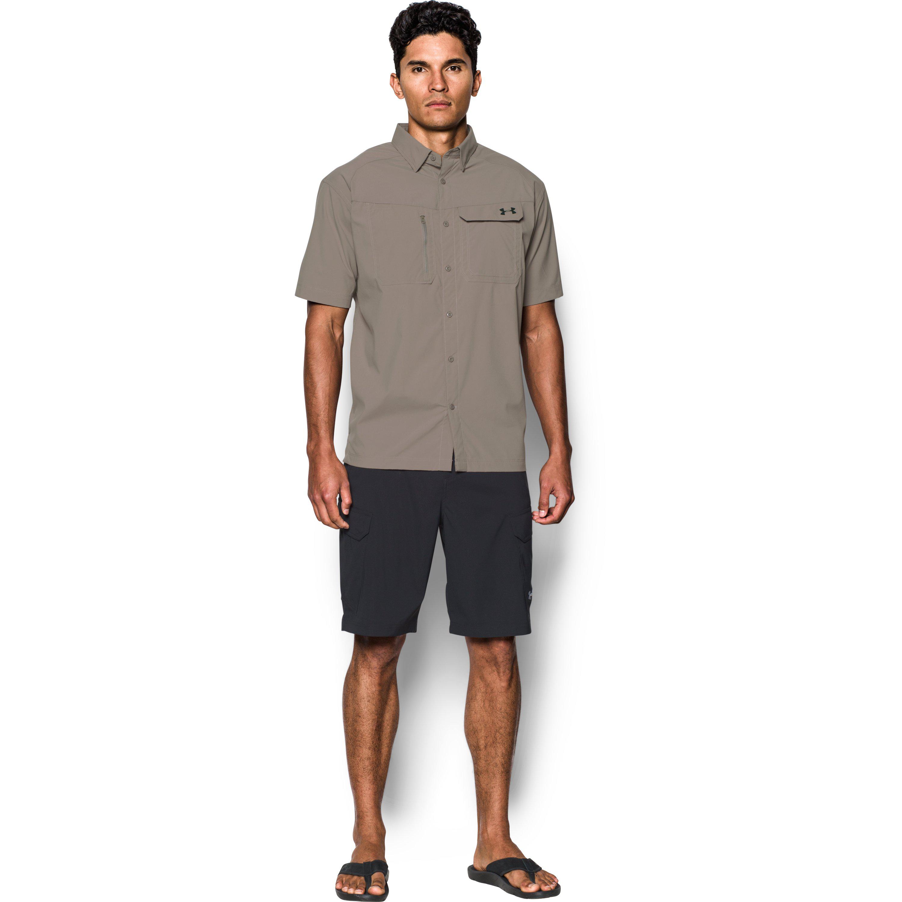 under armour men's fish hunter solid short sleeve