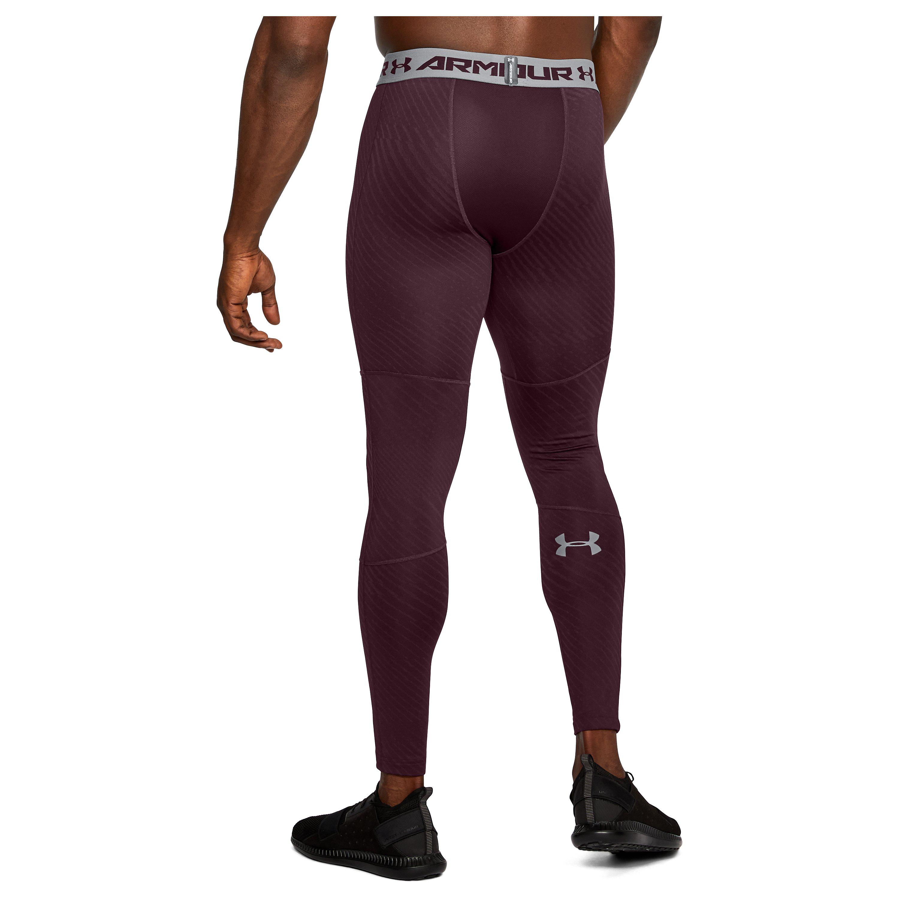 Under Armour Men's Ua Coldgear® Armour Jacquard Compression Leggings in Red  for Men - Lyst