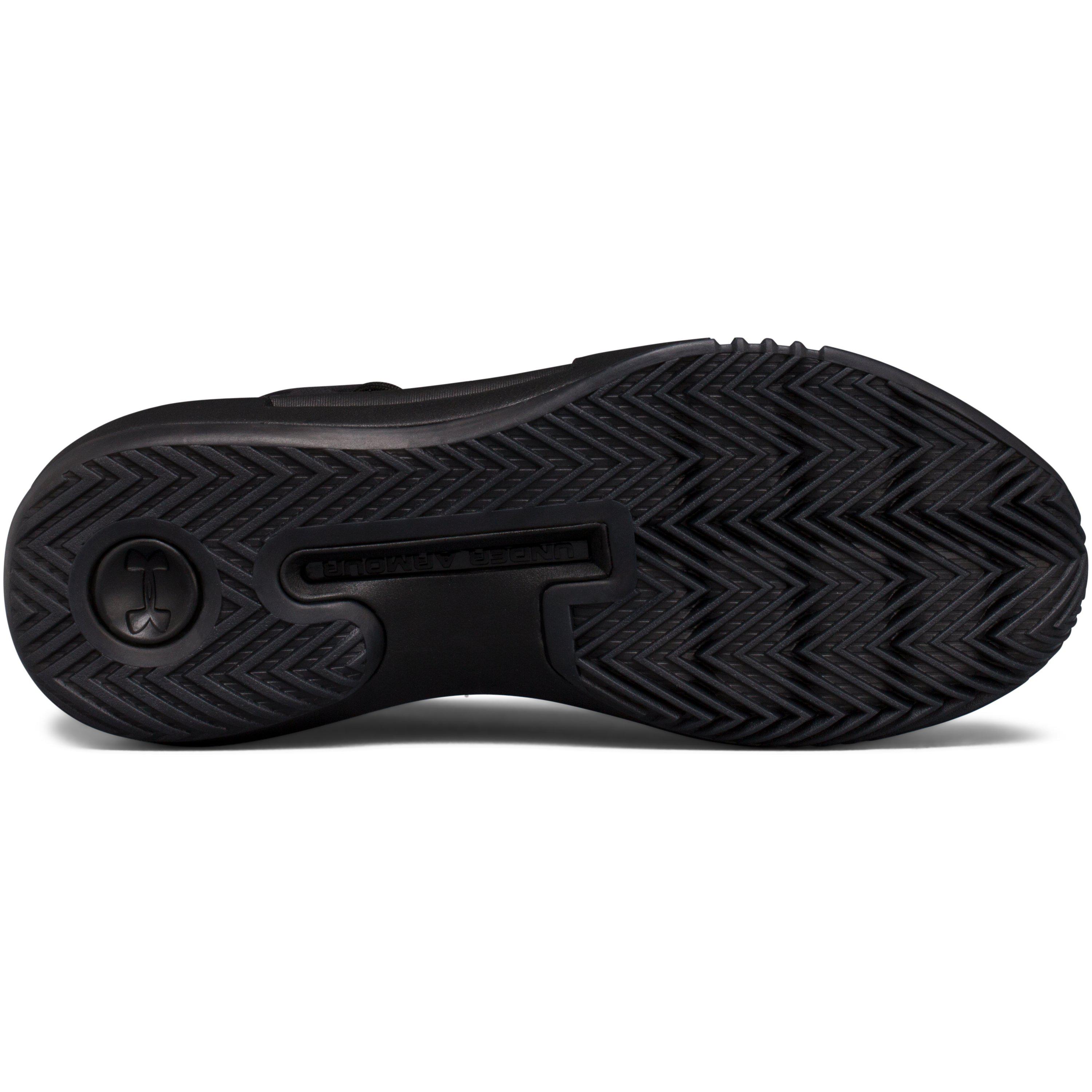 under armour all black basketball shoes