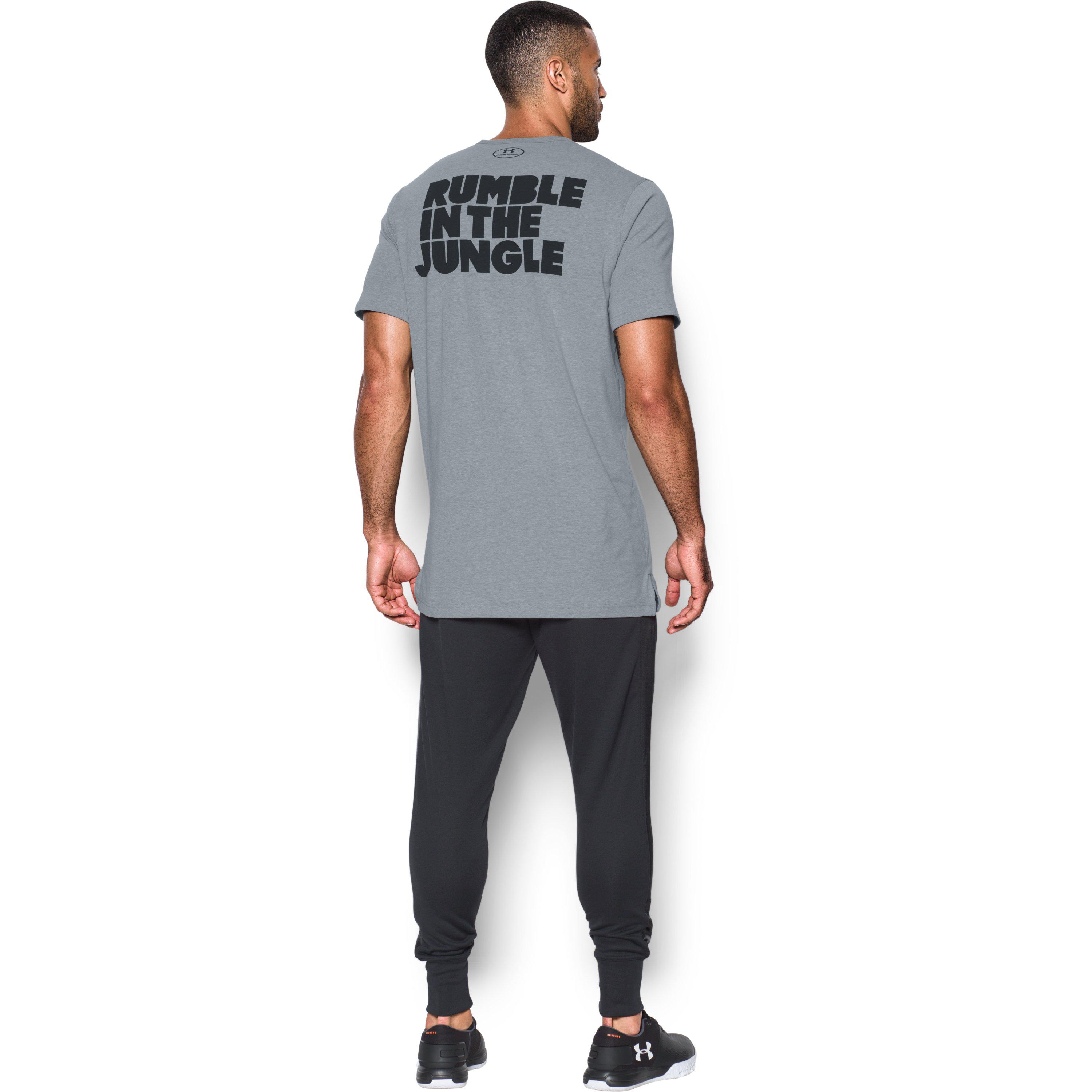 Under Armour Cotton Men's Ua X Ali Rumble In The Jungle T-shirt in Steel  Light Heather/ (Grey) for Men - Lyst