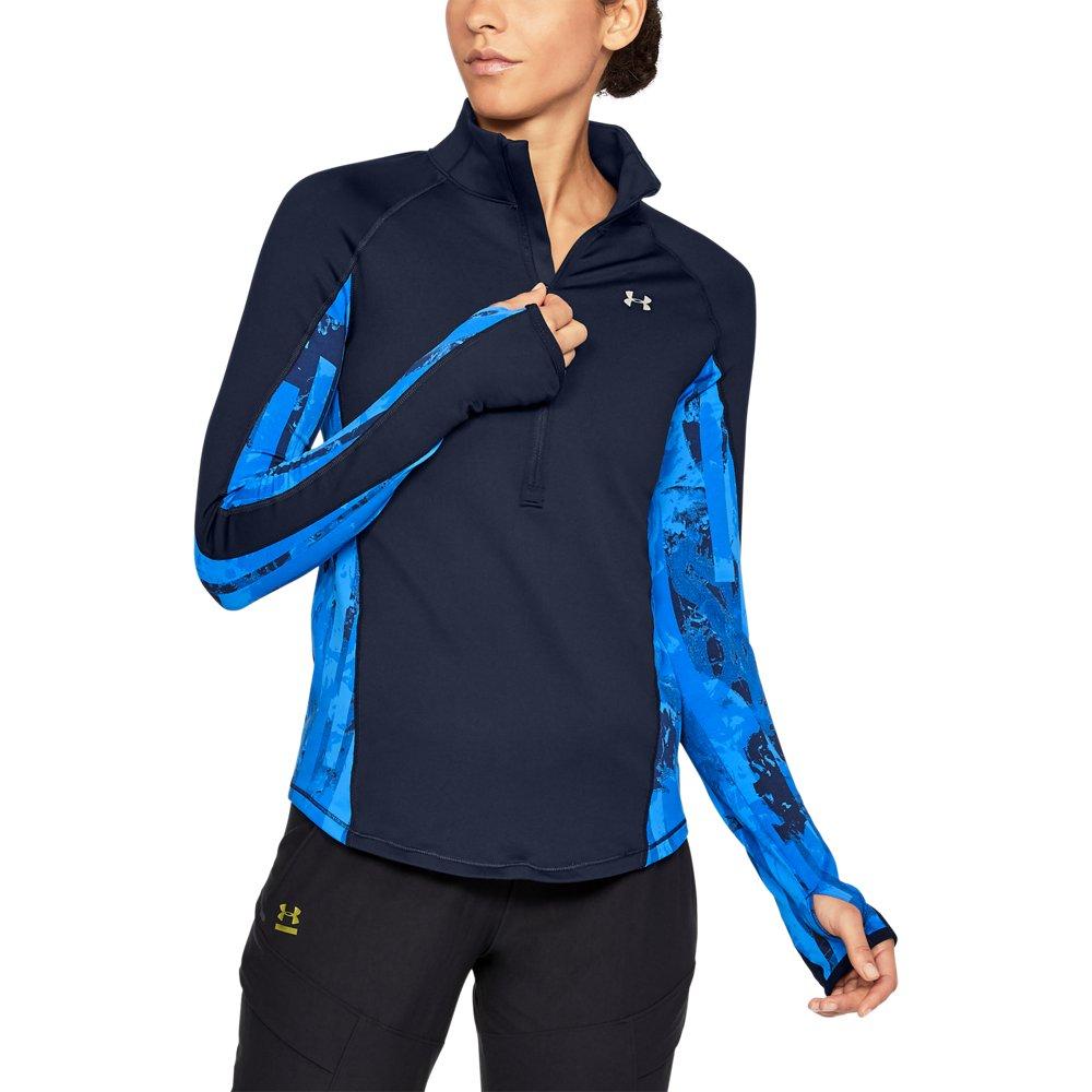 Under Armour Women's Coldgear Armour Printed 1⁄2 Zip in Blue - Lyst
