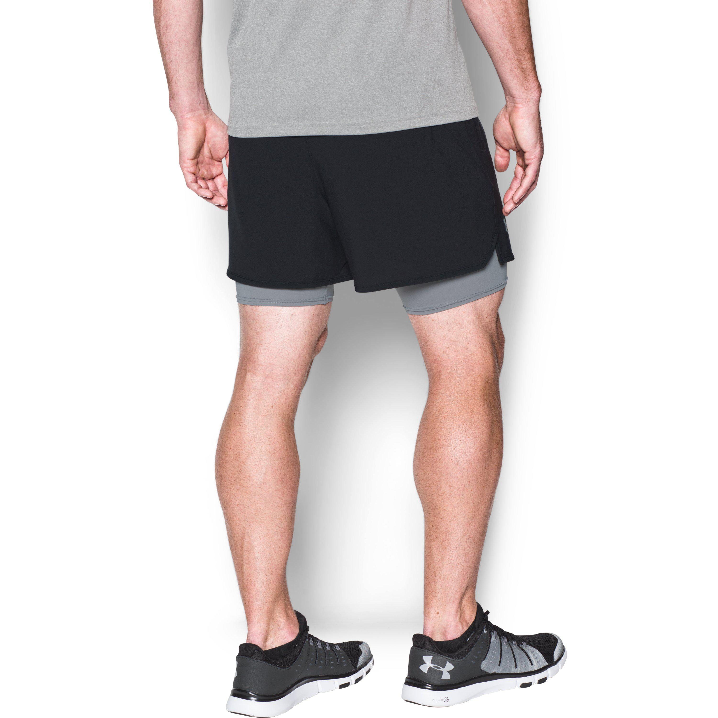under armour qualifier 2 in 1 shorts