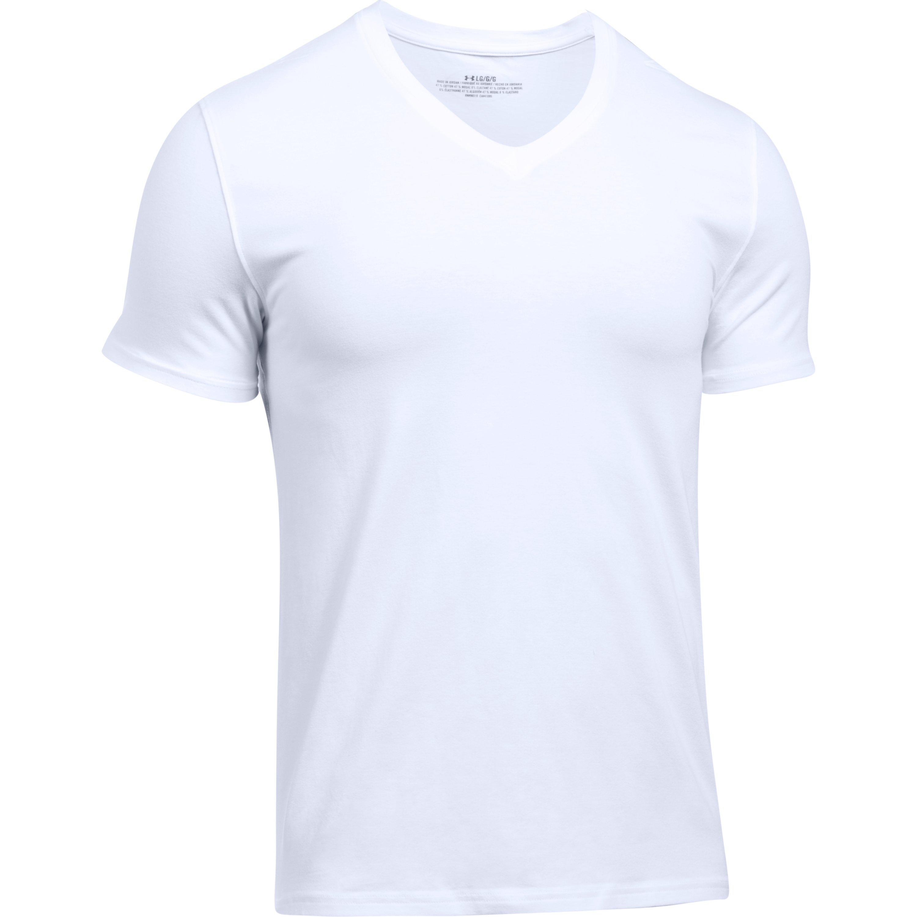 Under Armour Men's Ua Cotton Stretch V-neck Undershirt – 2-pack in White/ (White) for Men - Lyst