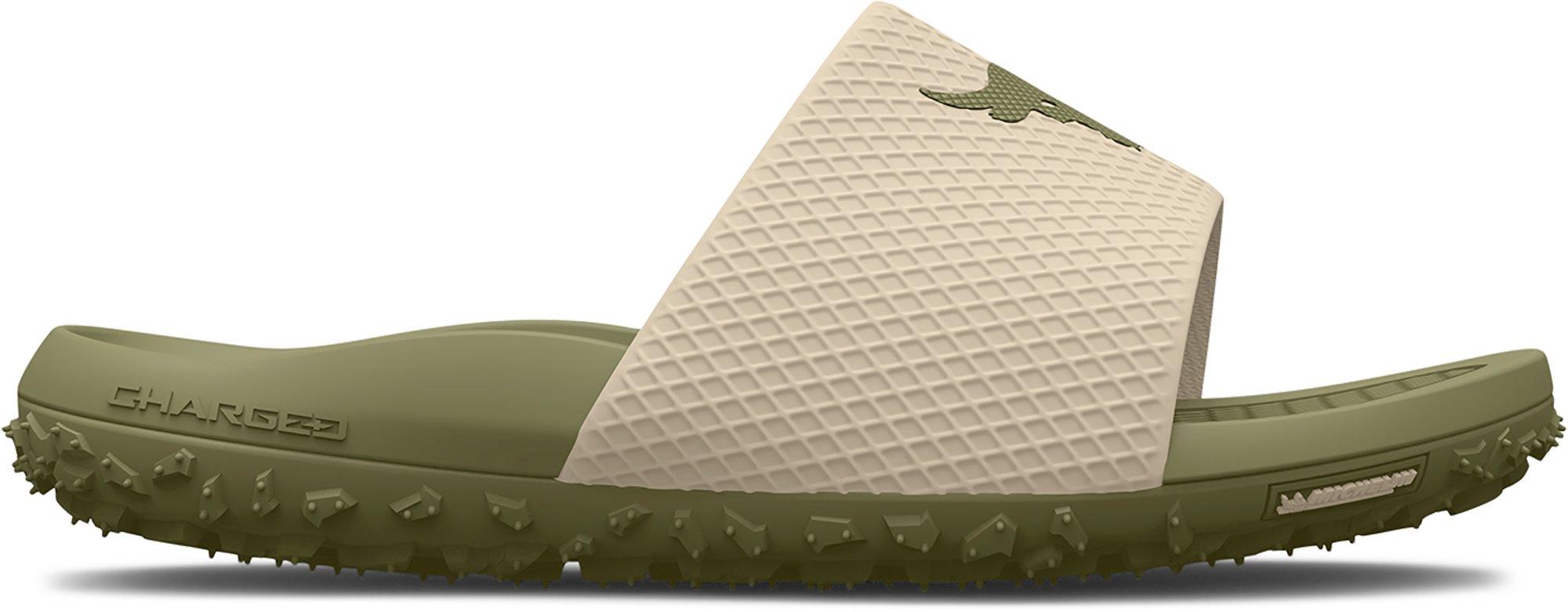 Under Armour Project Rock Slides in Green for Men Lyst