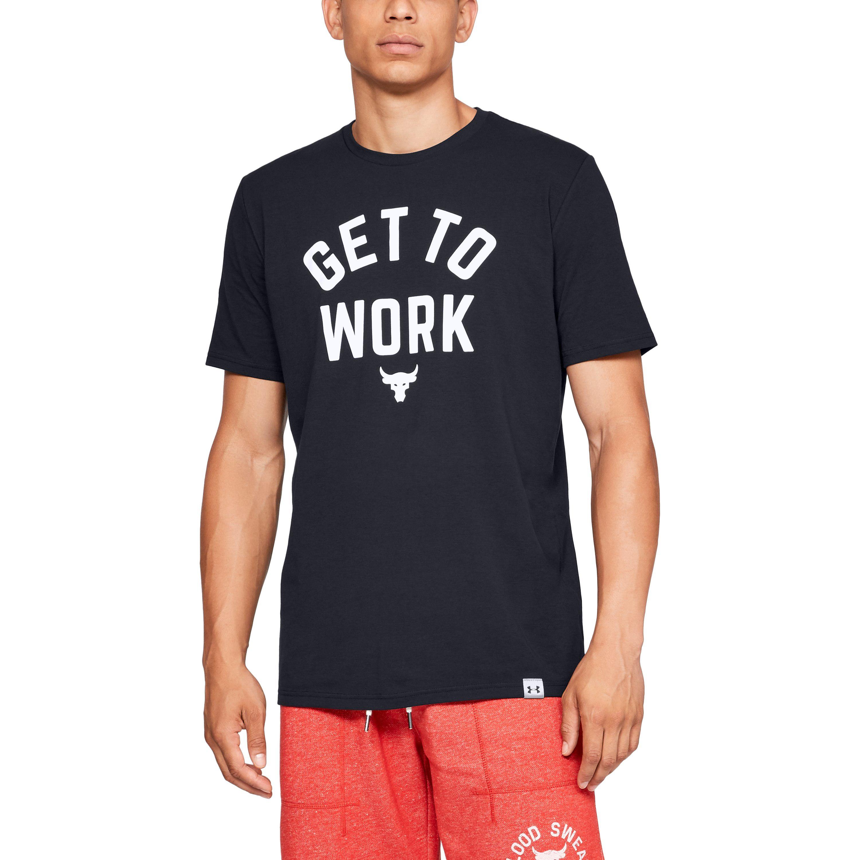 Under Men's Ua X Rock Get To Work T-shirt in Black for Men | Lyst