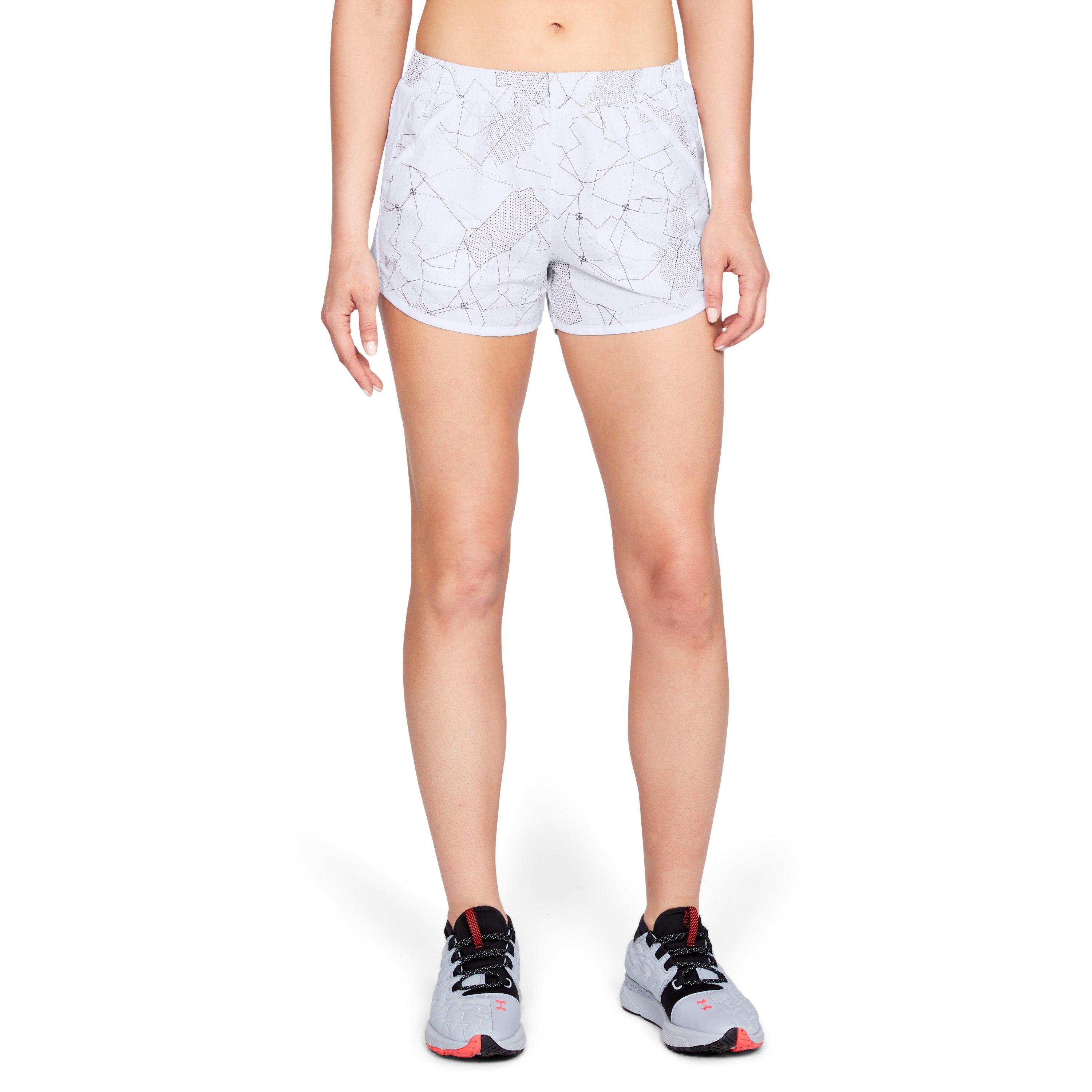 under armour women's fly by printed run short