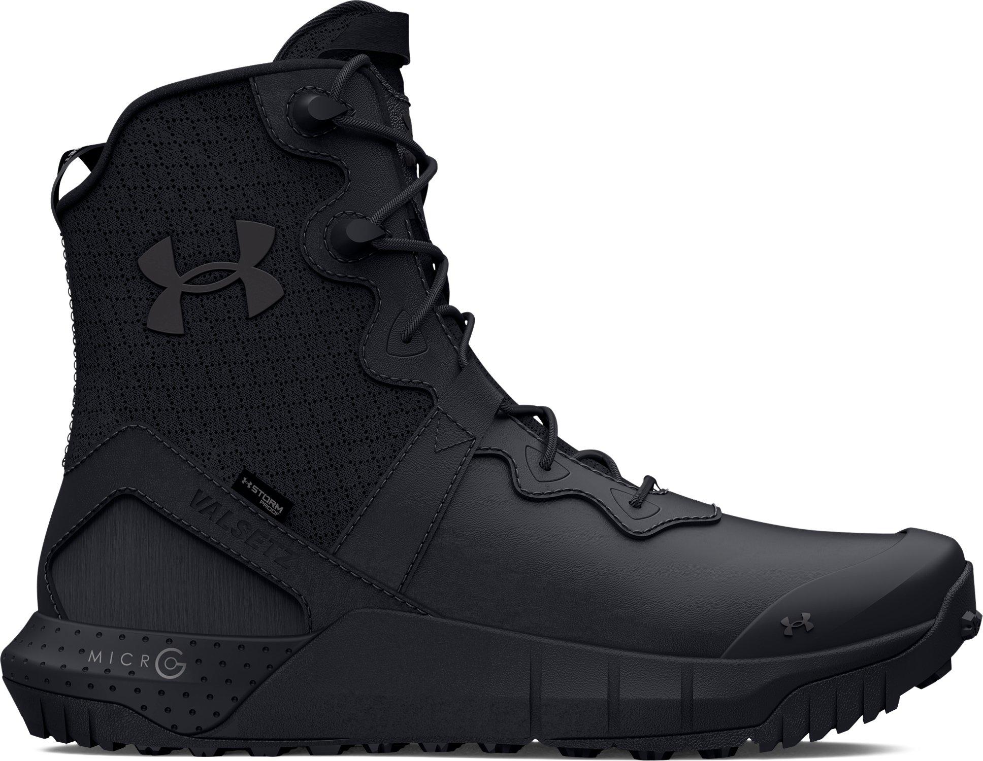 Under Armour Ua Micro G Valsetz Leather Waterproof Zip Tactical Boots in Black for Men Lyst