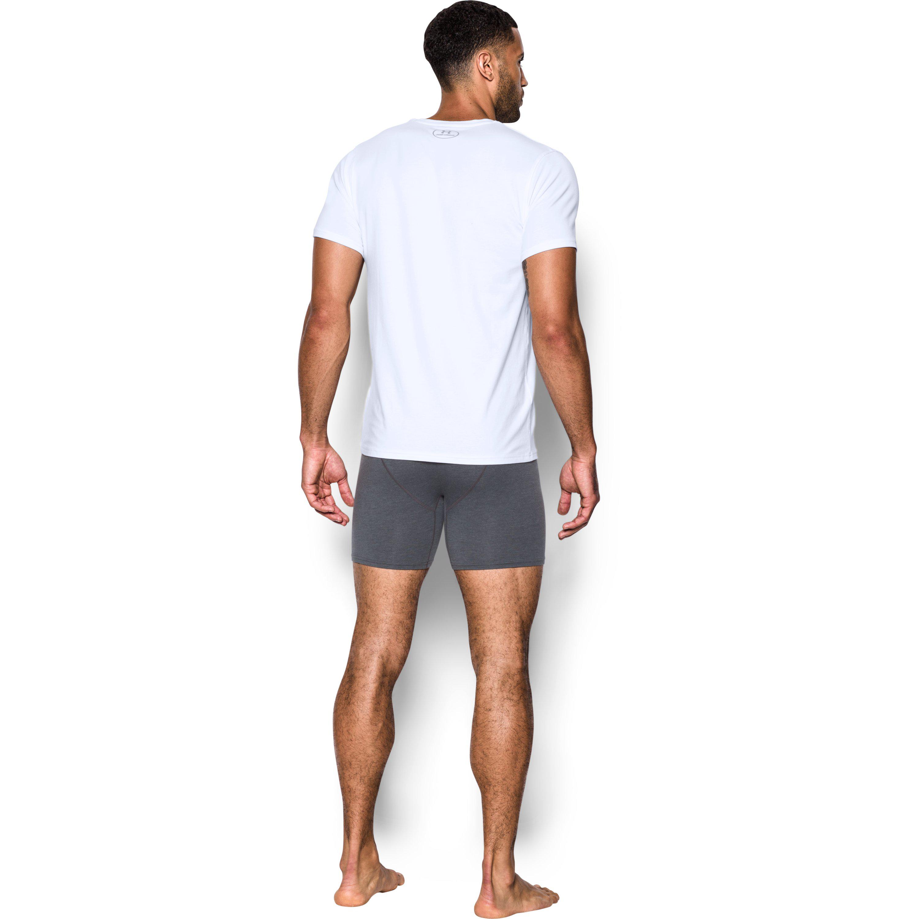 Under Armour Men's Ua Cotton Stretch Vneck Undershirt 2pack in White/ (White) for Men Lyst