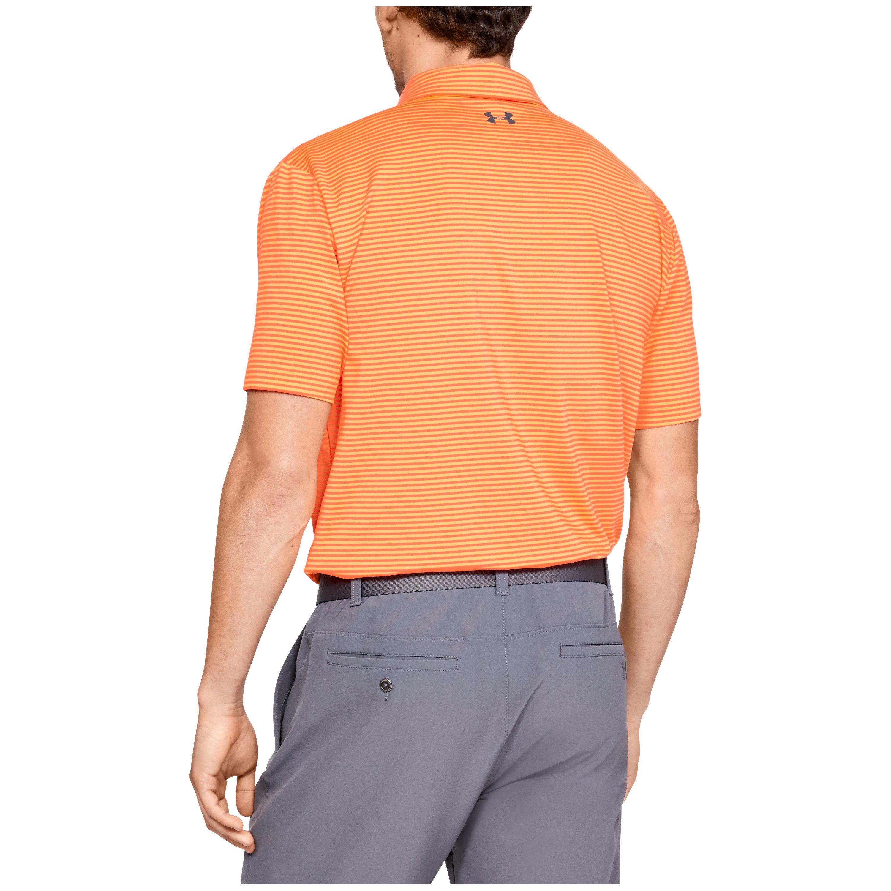 under armour orange polo