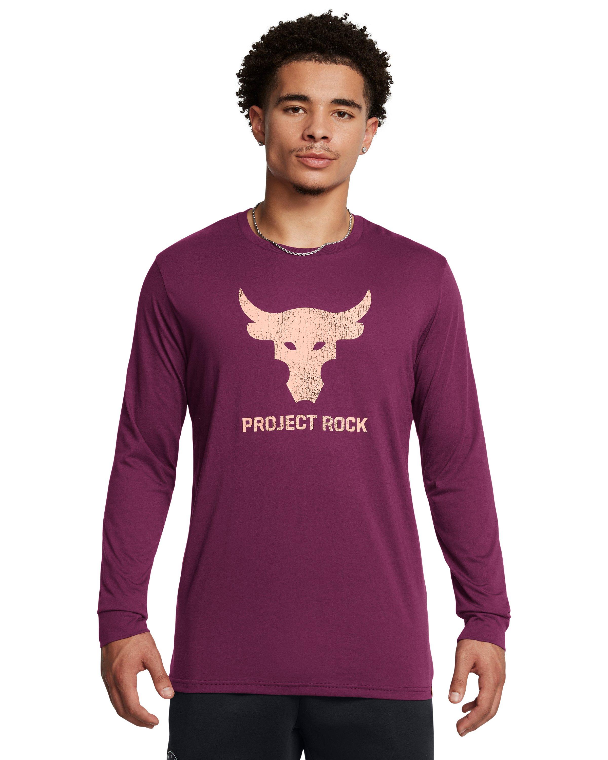 Under Armour Project Rock Brahma Bull Long Sleeve, in Purple for
