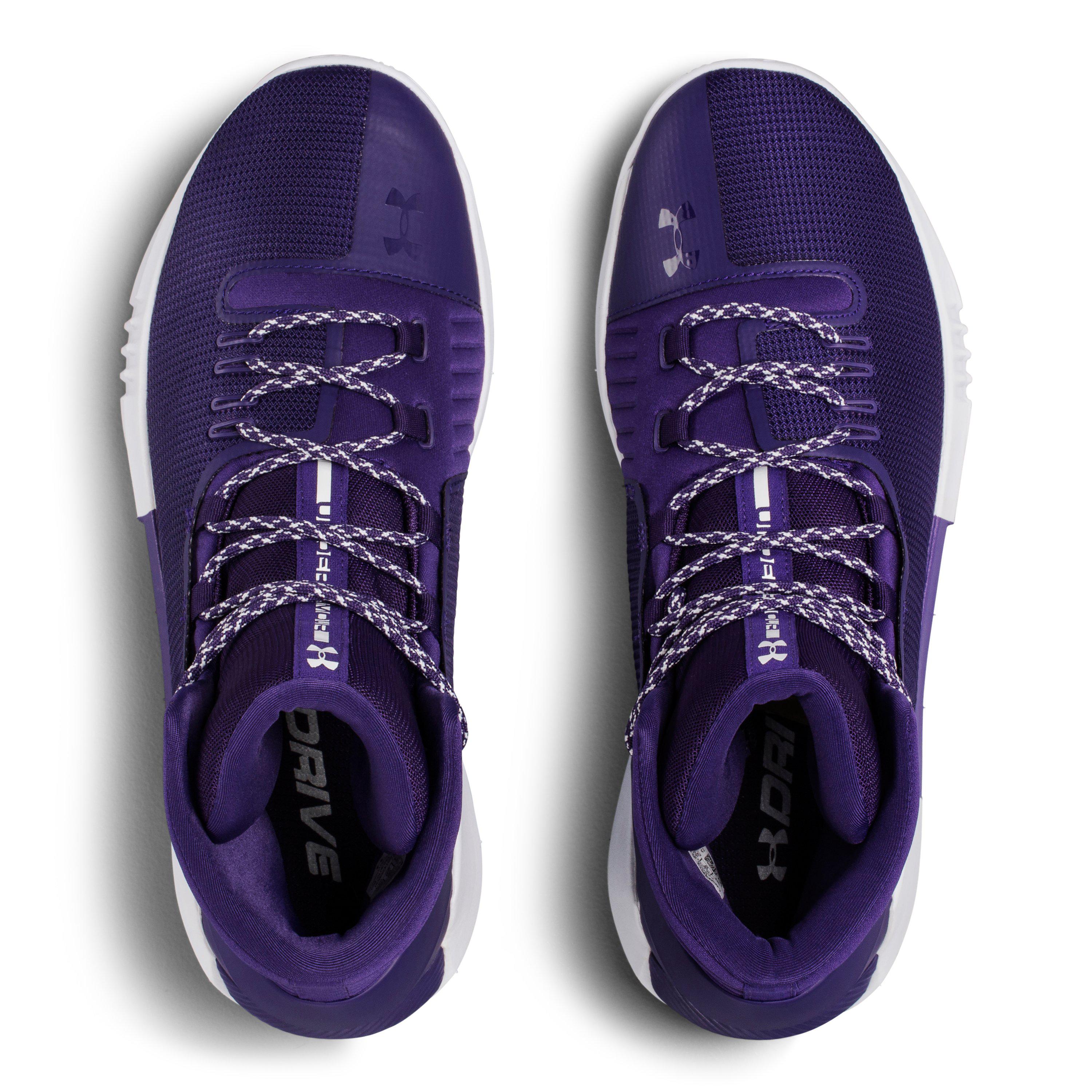 Under Armour Lace Mens Ua Team Drive 4 Basketball Shoes In Purple