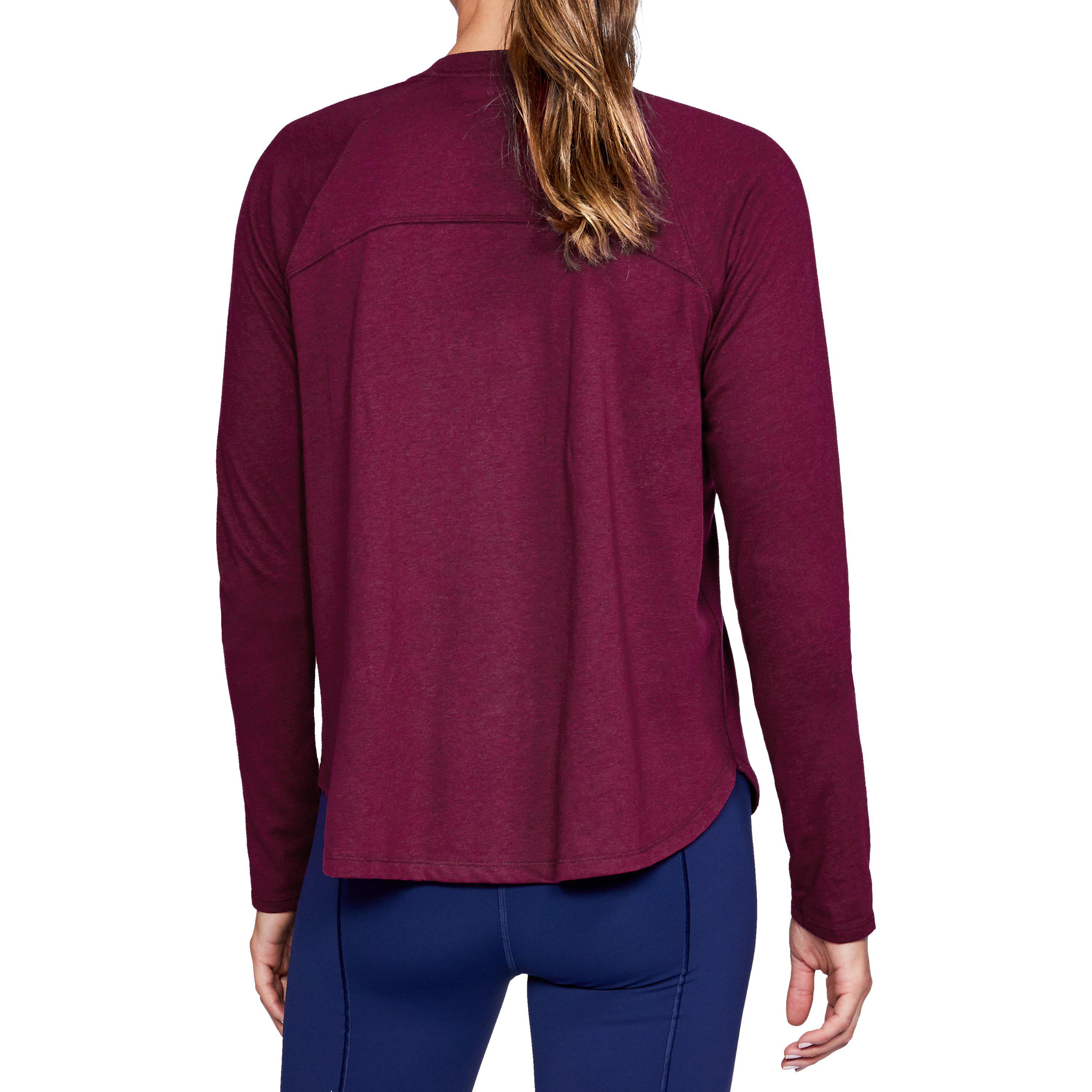 womens under armour charged cotton long sleeve shirt