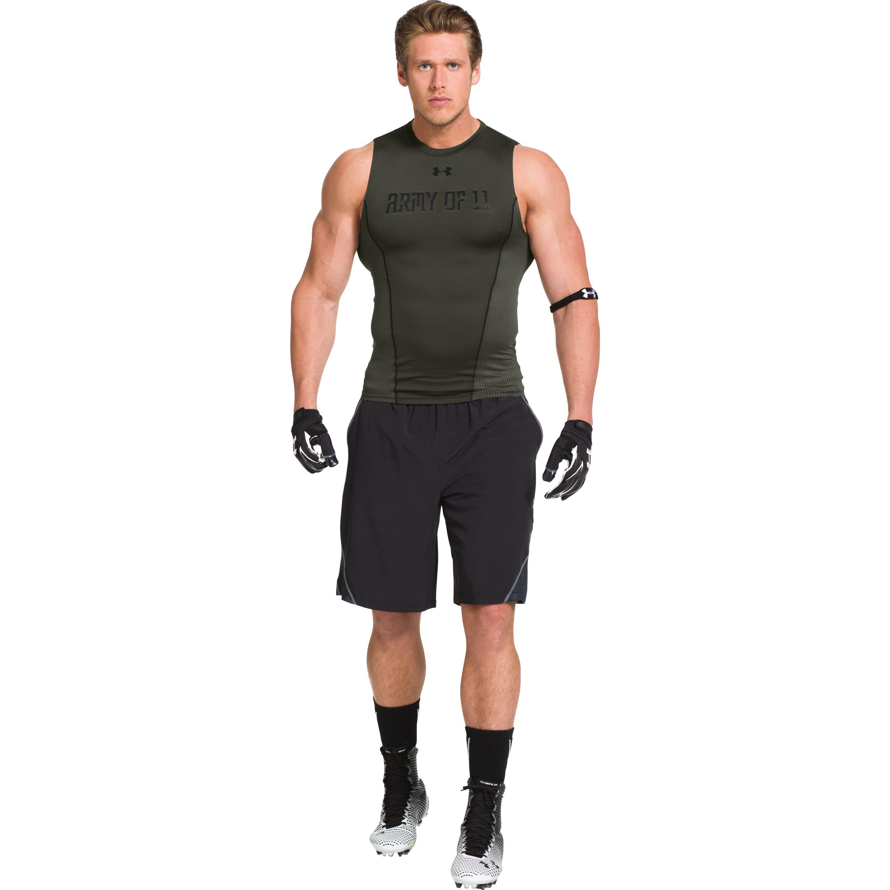 Under Armour Men's Ua Army Of 11 Football Sleeveless Compression Shirt in  Green for Men