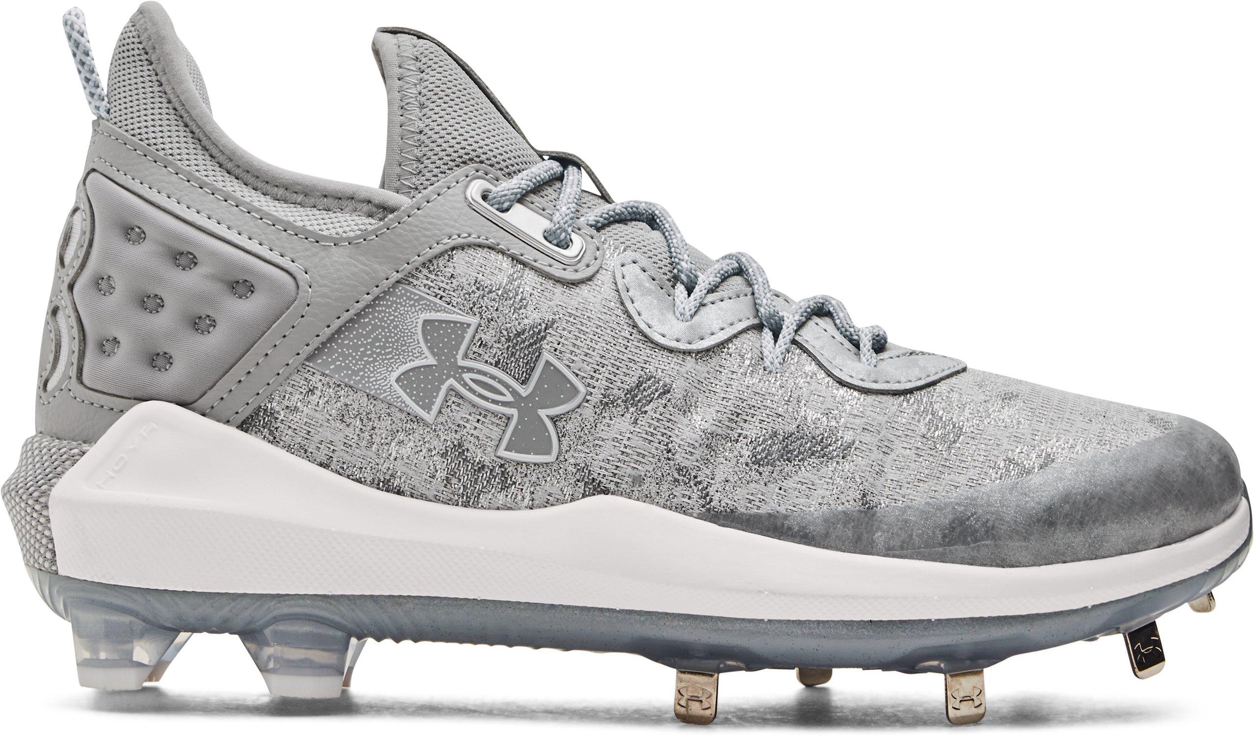 Under Armour Harper 7 Mid RM Mens Baseball Cleats - Gray / White 11