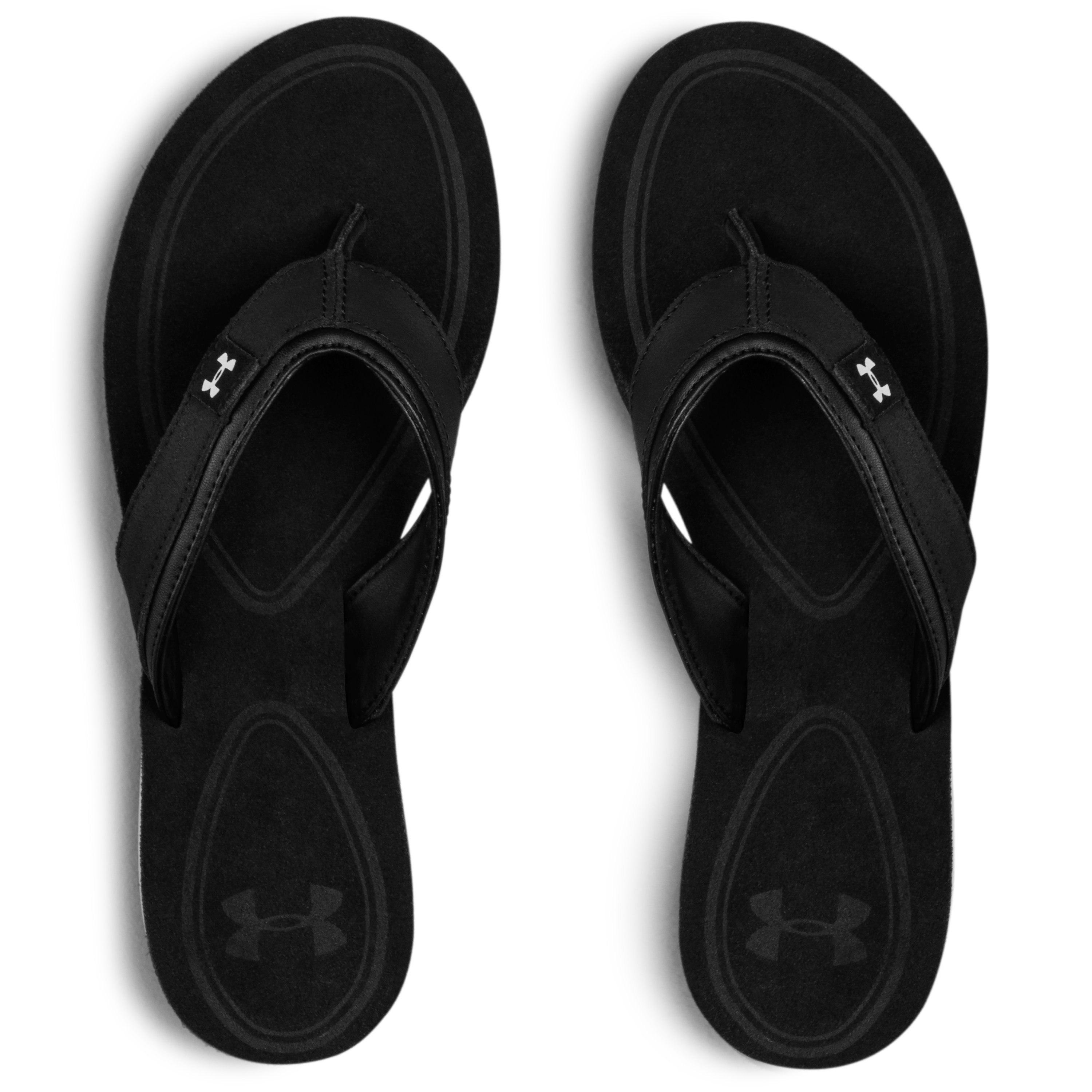 under armour leather flip flops
