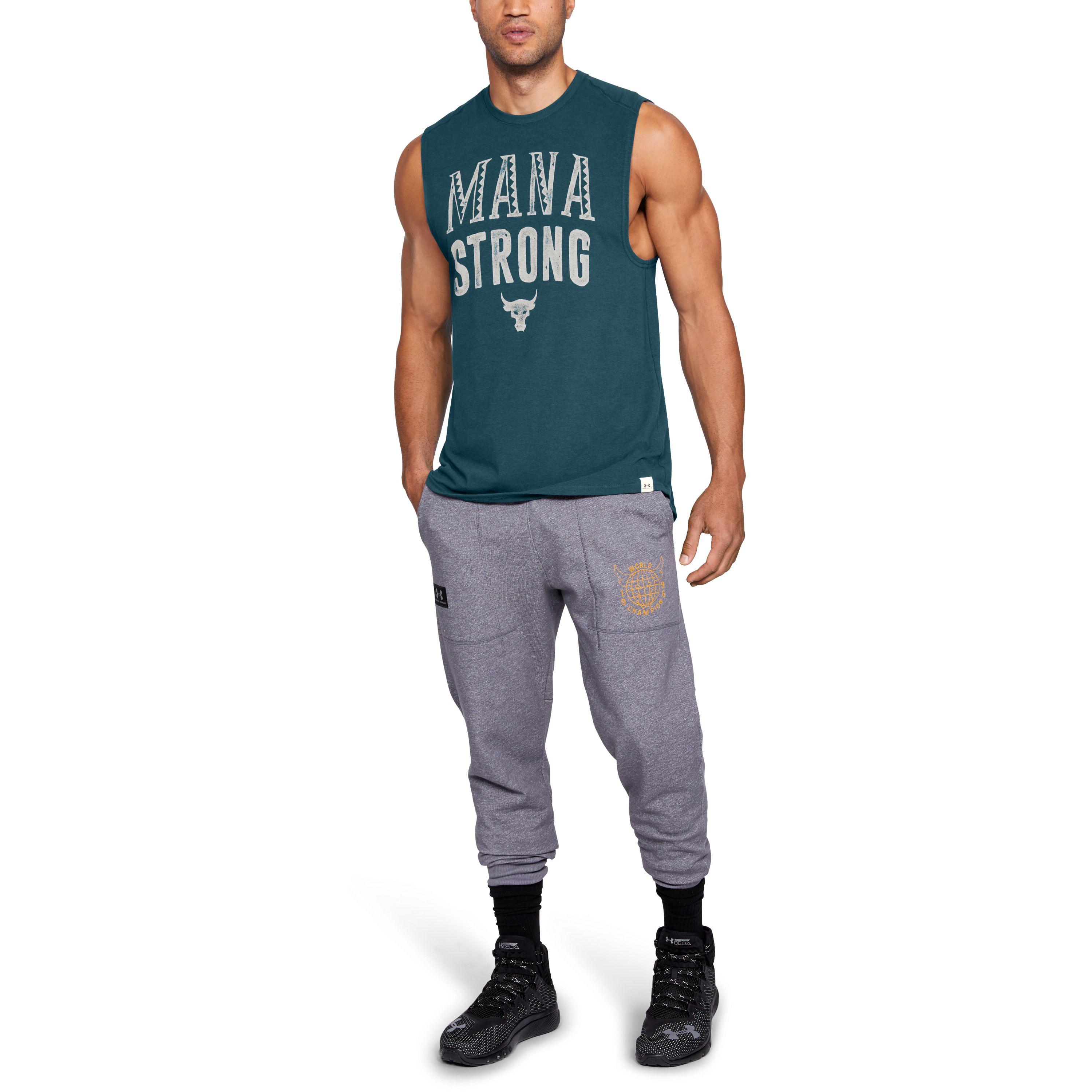 Under Armour Men's Ua X Project Rock Mana Strong Tank in Blue for Men | Lyst
