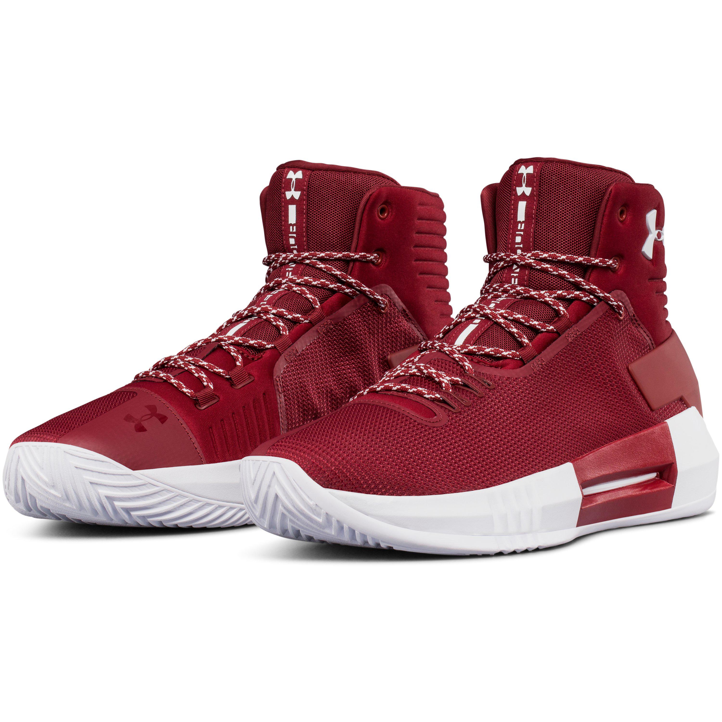 maroon under armour basketball shoes 