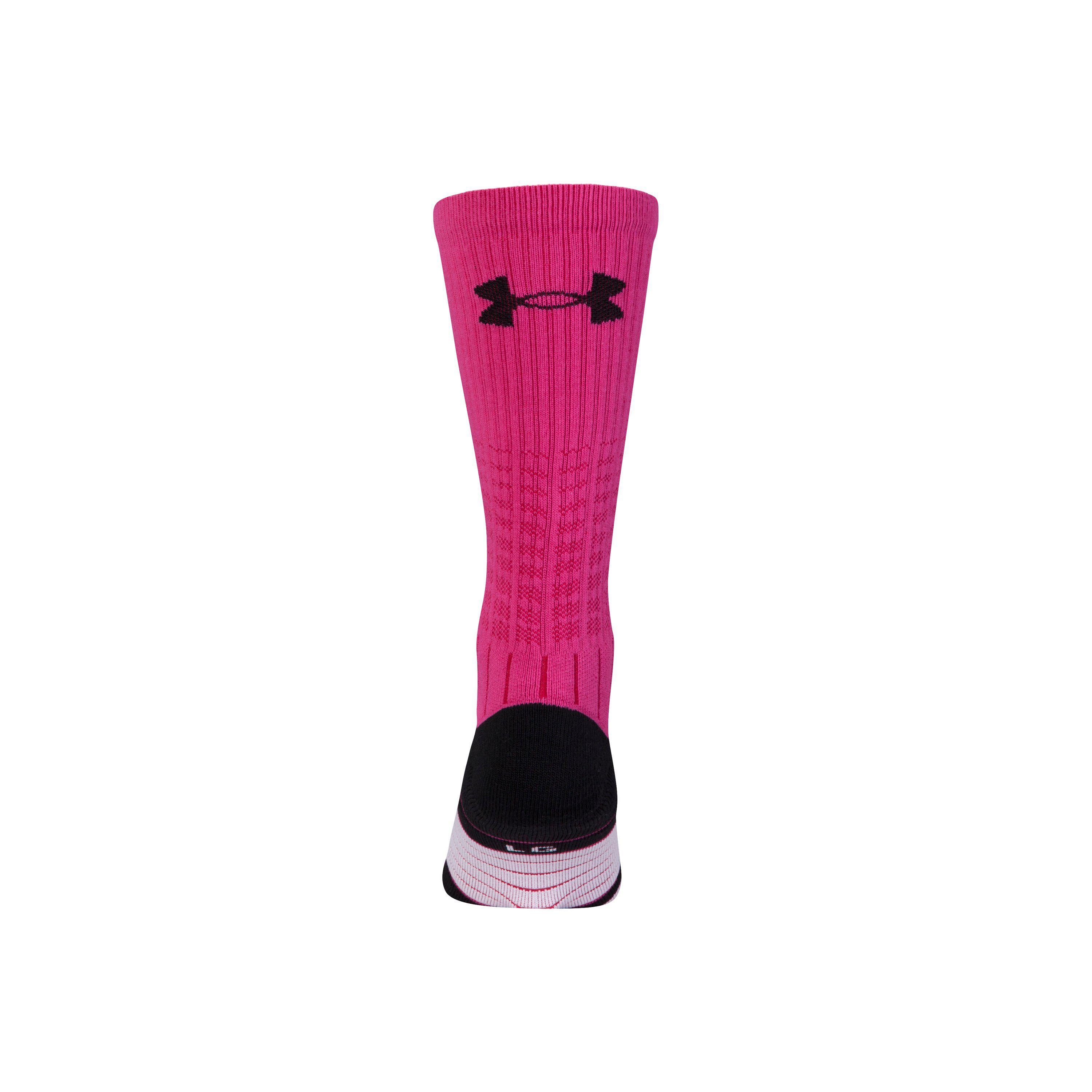 mens pink under armour socks