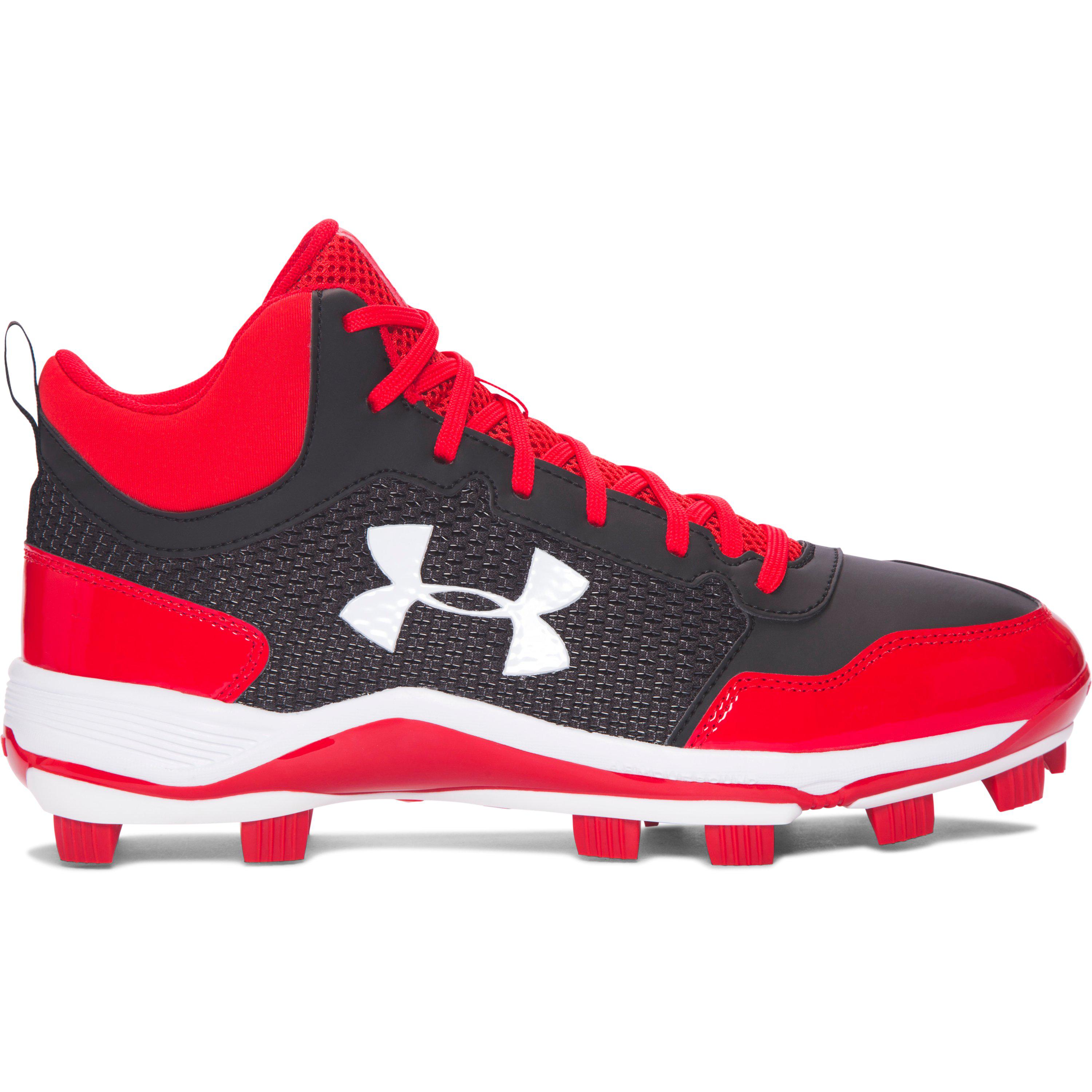 Size 9.5 1274396-611 Under Armour Mens Spine Heater Mid TPU Baseball Cleats 