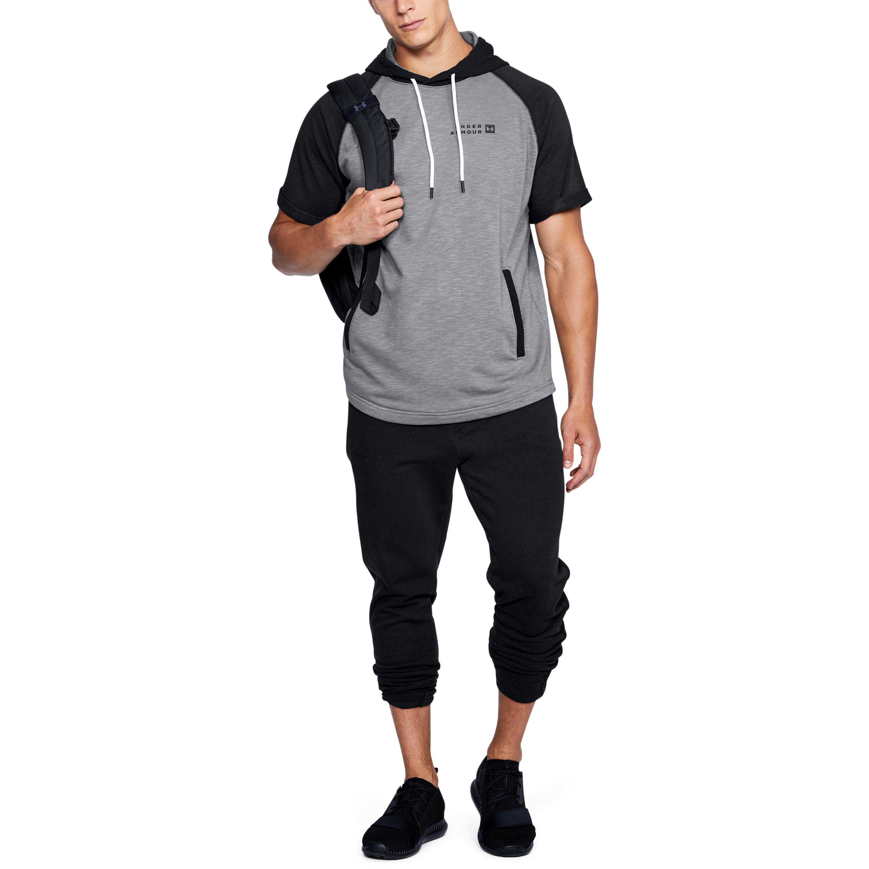 men's ua sportstyle terry short sleeve hoodie