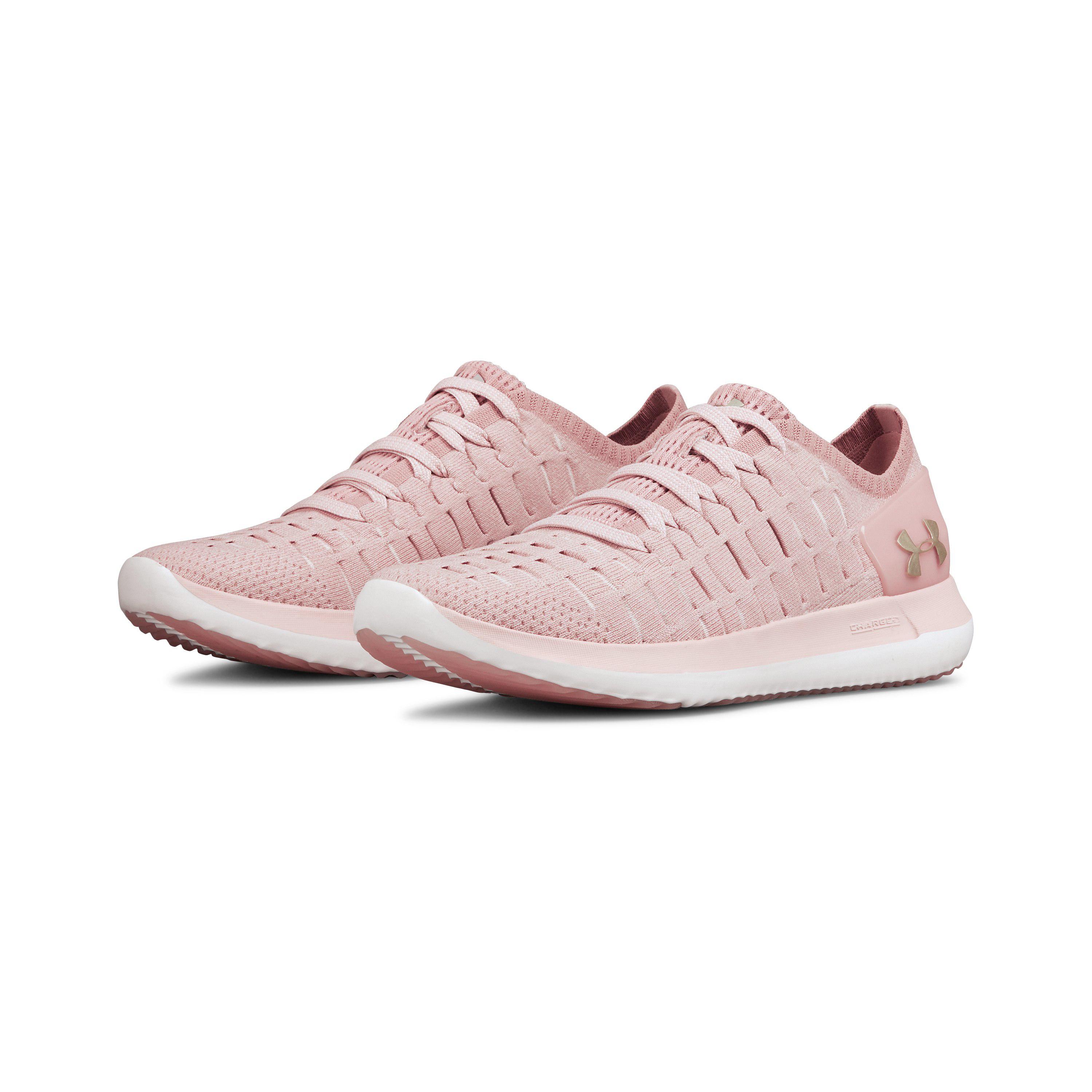 womens pink under armour sneakers