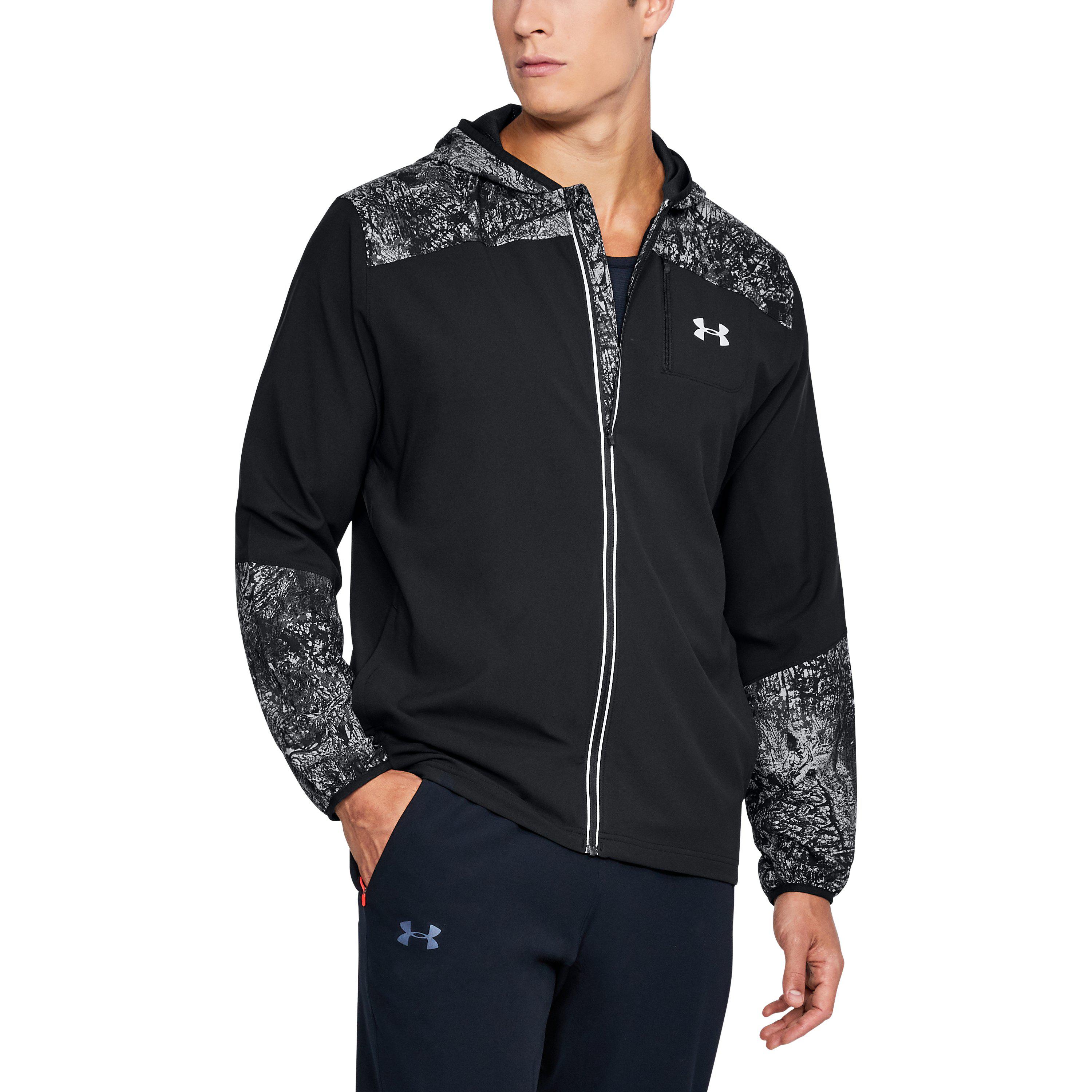 Under Armour Men's Ua Storm Run Printed Jacket in Black /Steel (Black) for Men - Lyst
