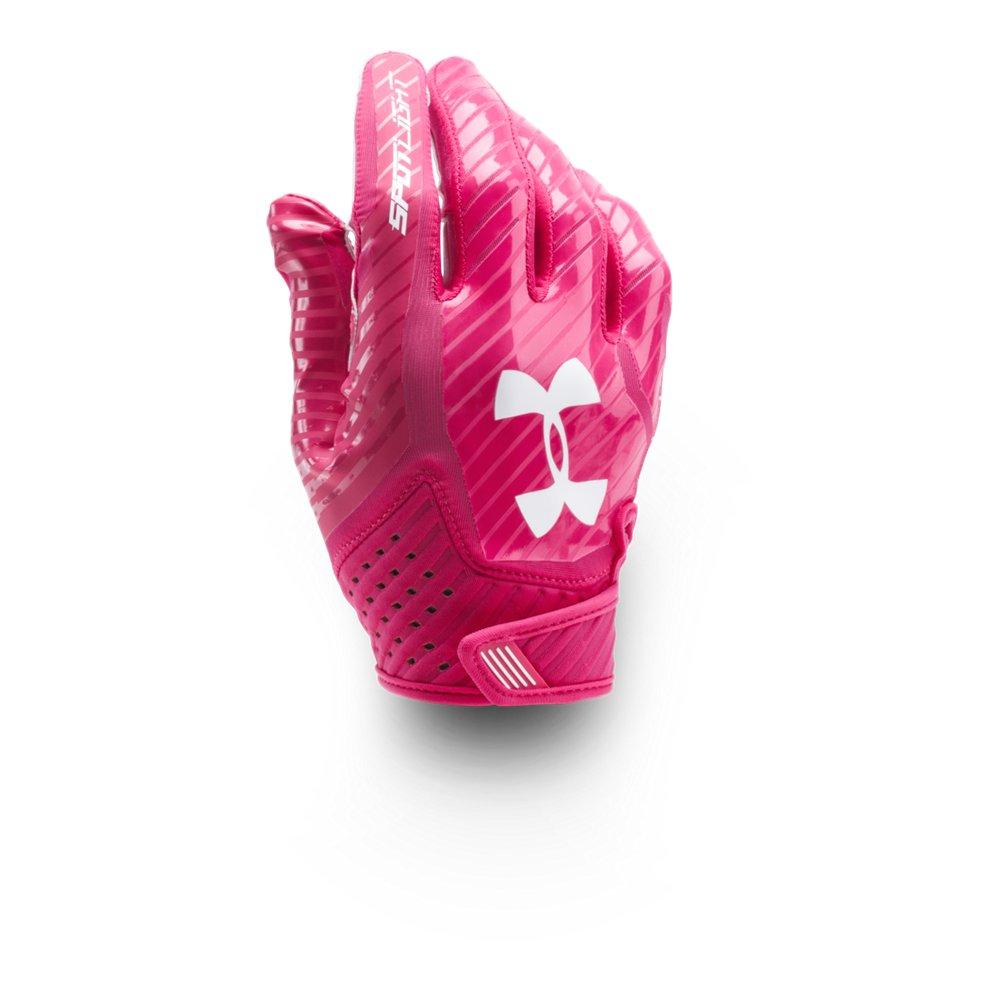 pink under armour football gloves