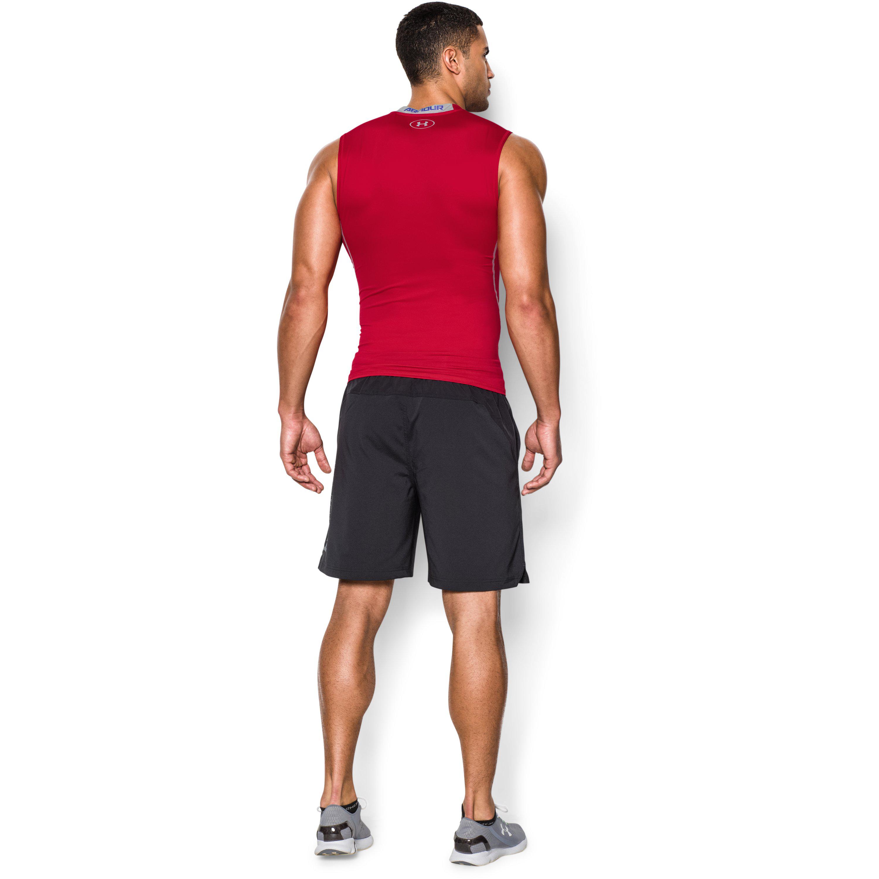 under armour men's heatgear armour sleeveless compression shirt