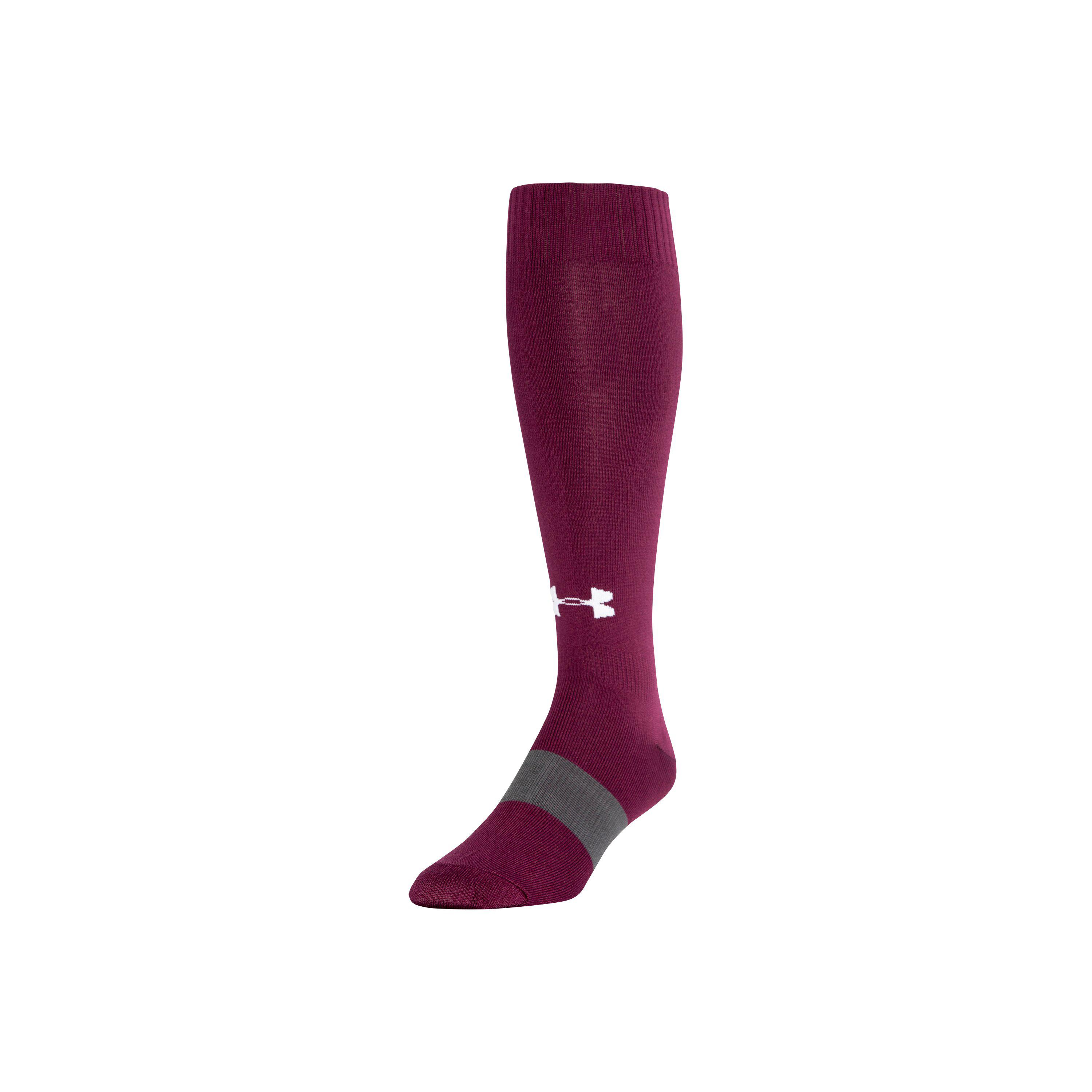 Under Armour Men's Ua Soccer Solid Overthecalf Socks in Maroon