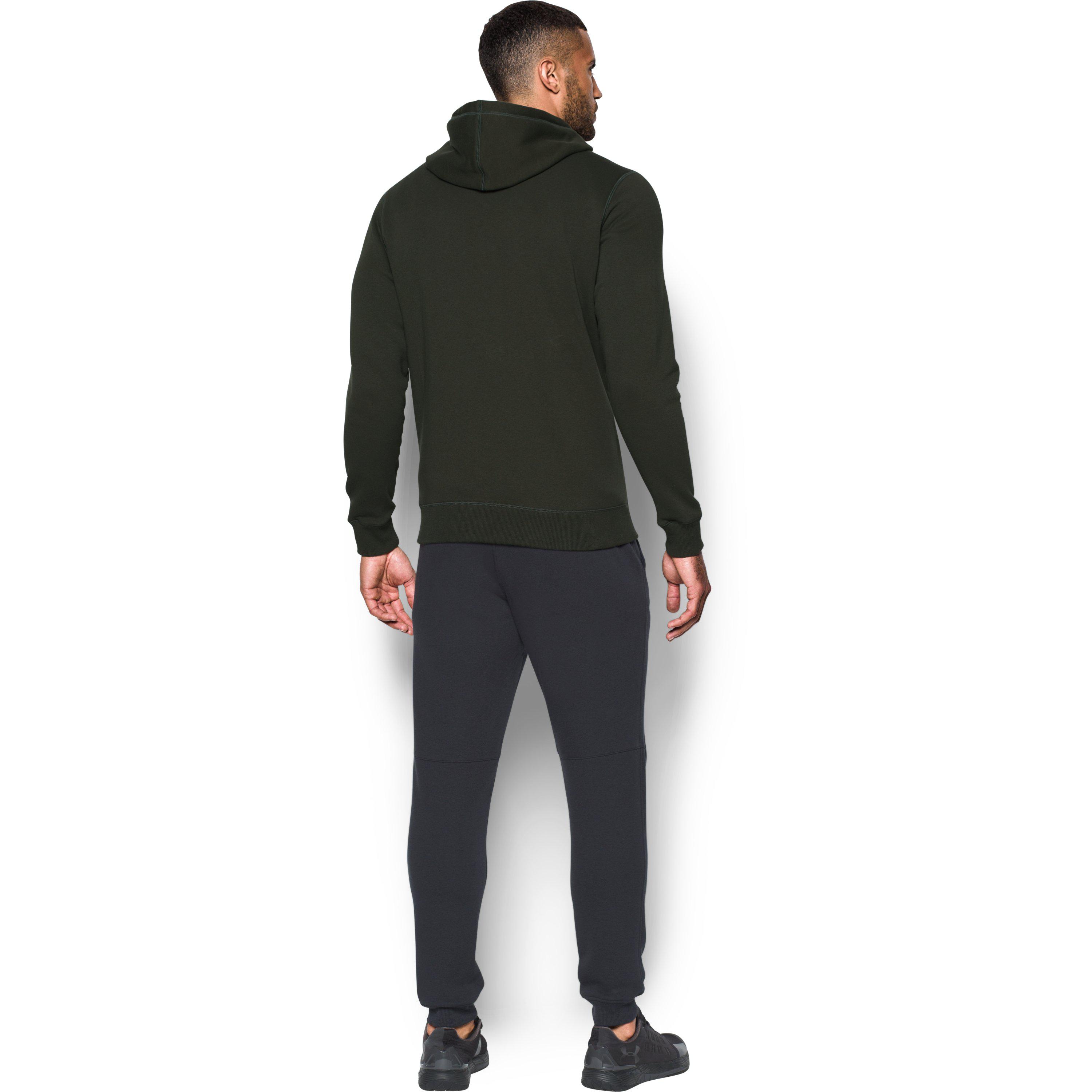 men's ua rival fleece fitted full zip hoodie
