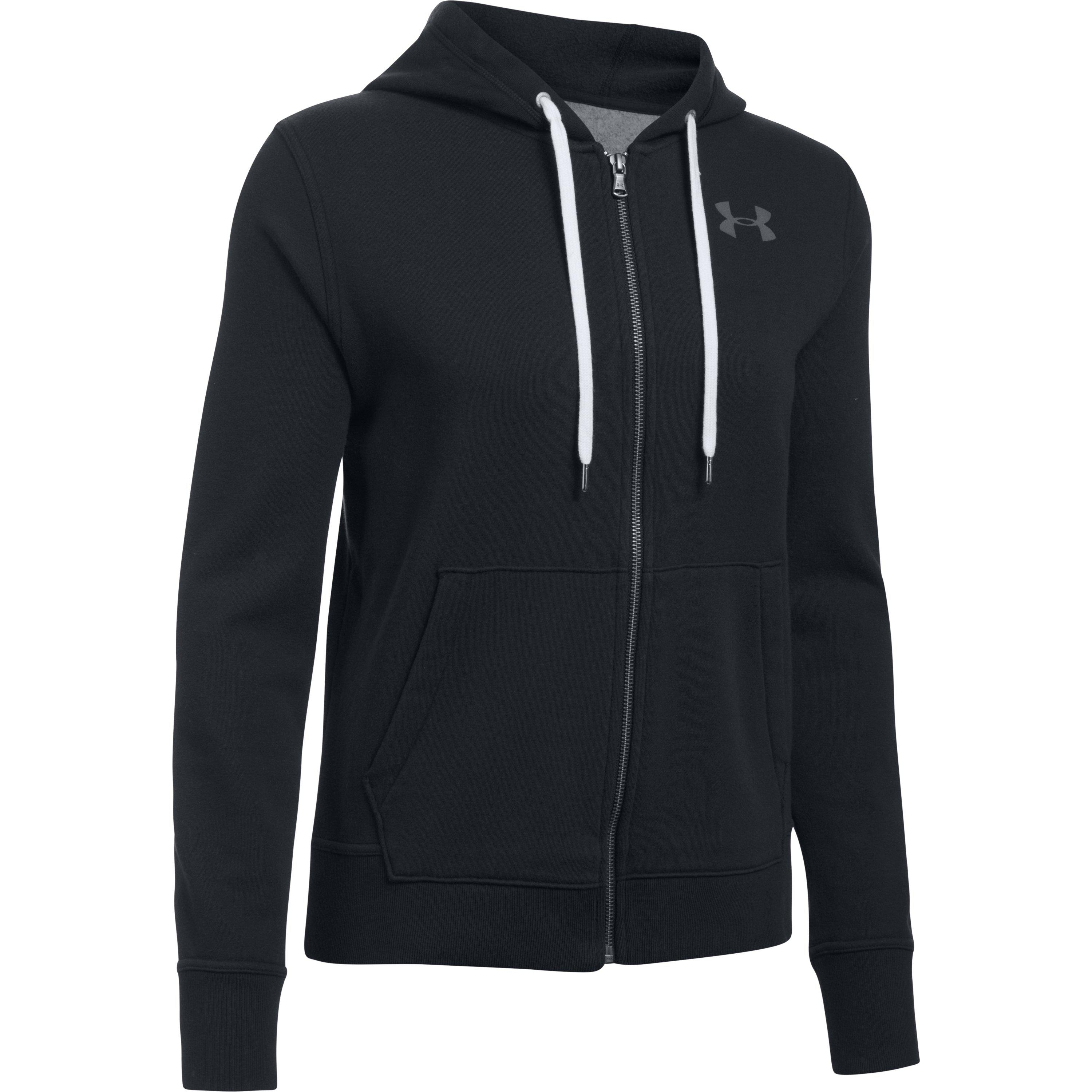 Under Armour Women's Ua Favorite Fleece Full Zip Hoodie in Black /Carbon Heather (Black) - Lyst