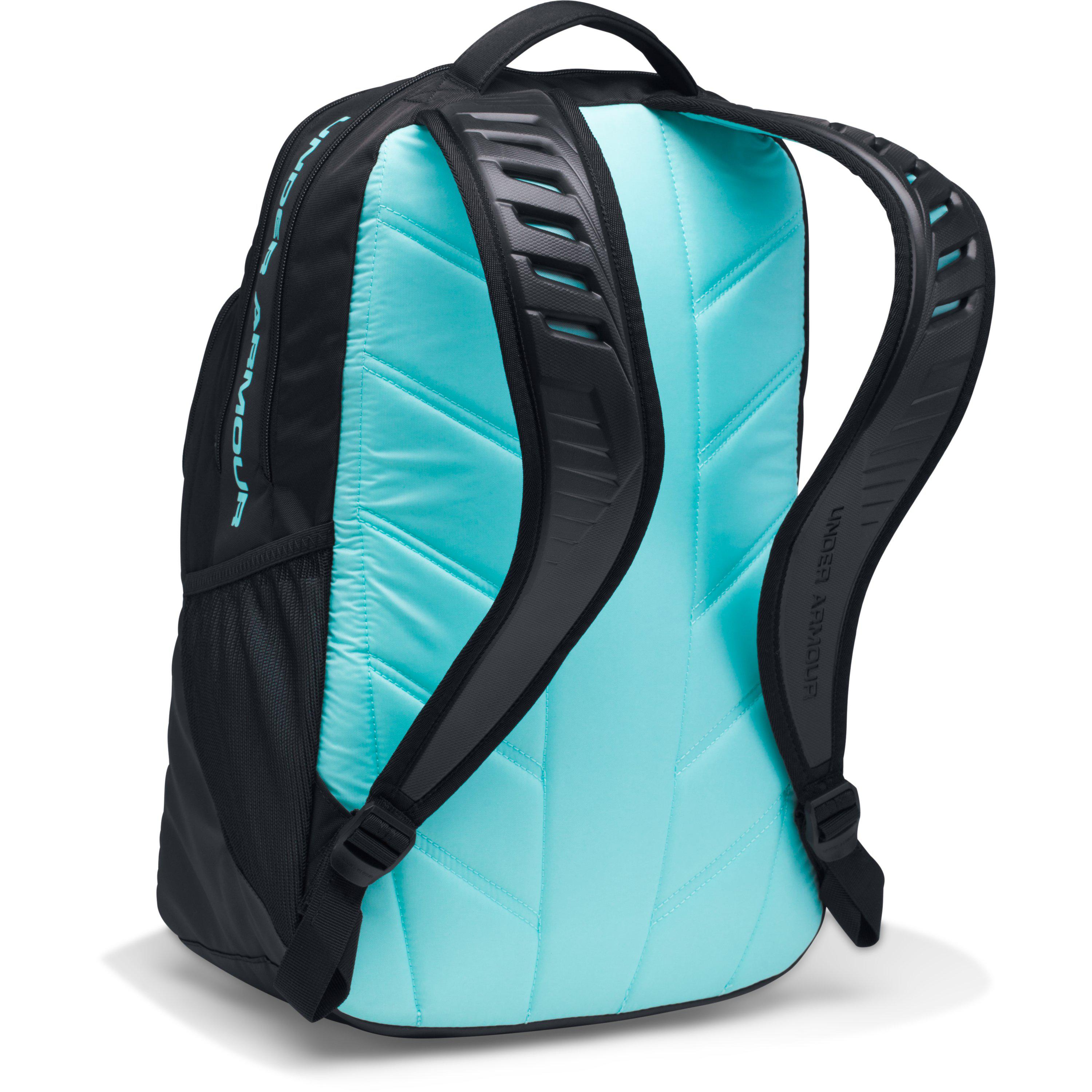 under armour black and teal backpack