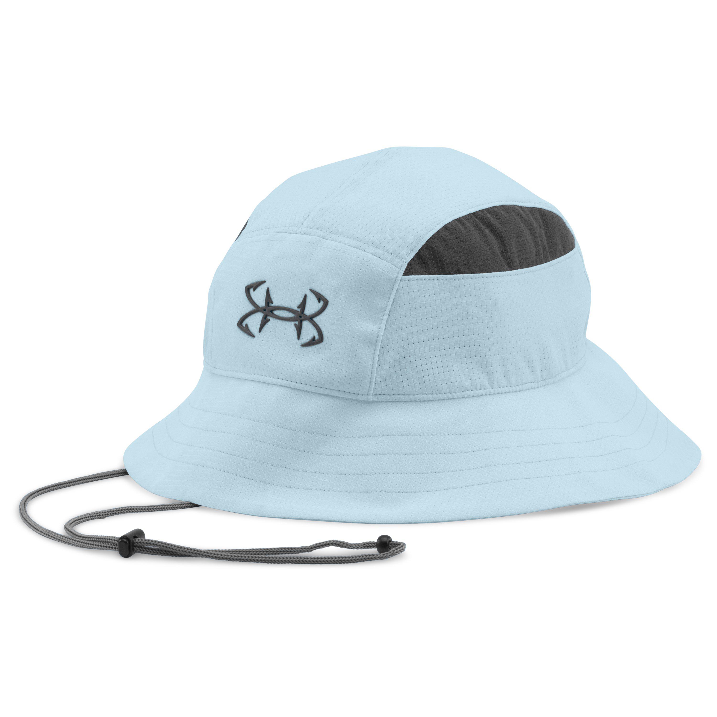 blue under armour bucket hat