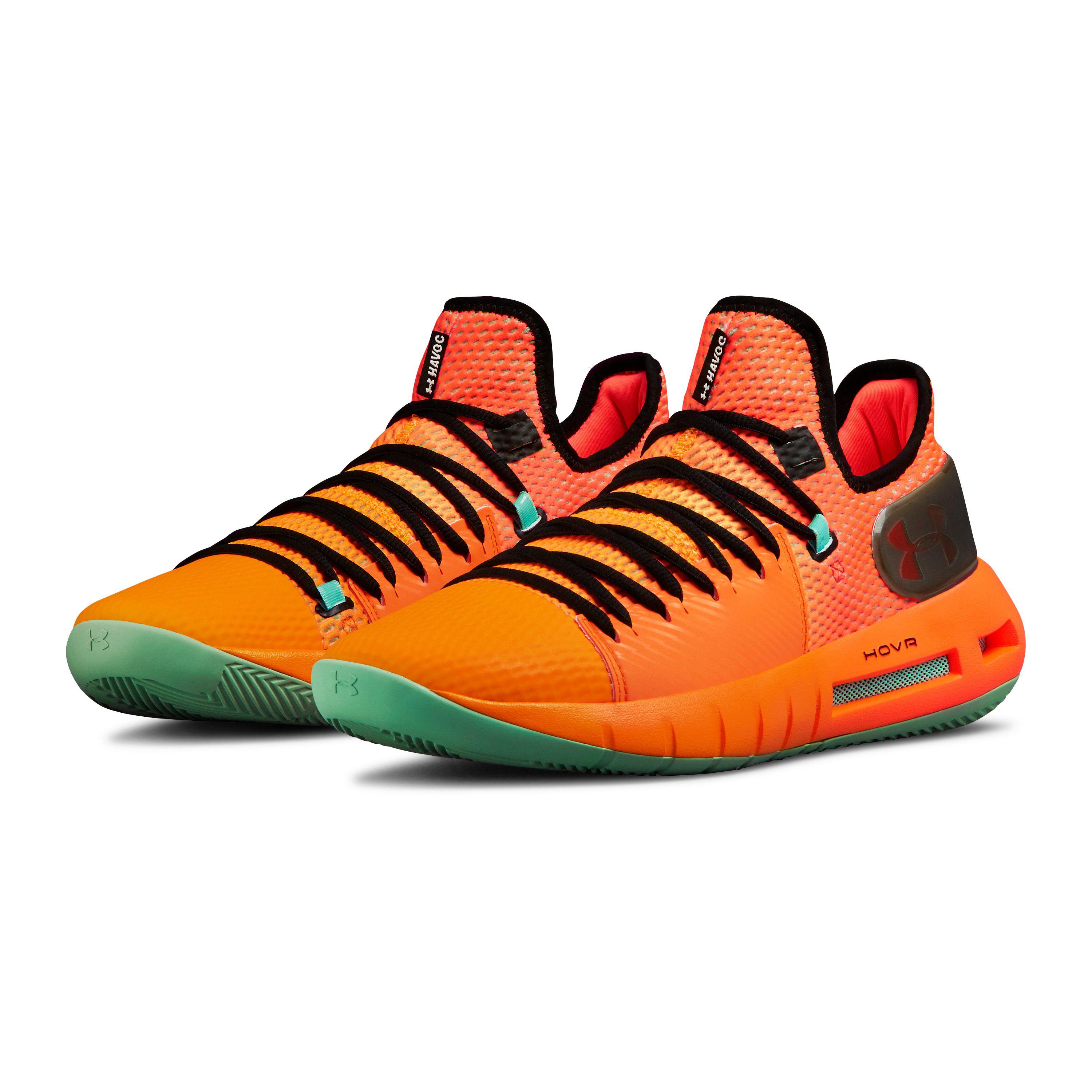 under armour basketball shoes orange