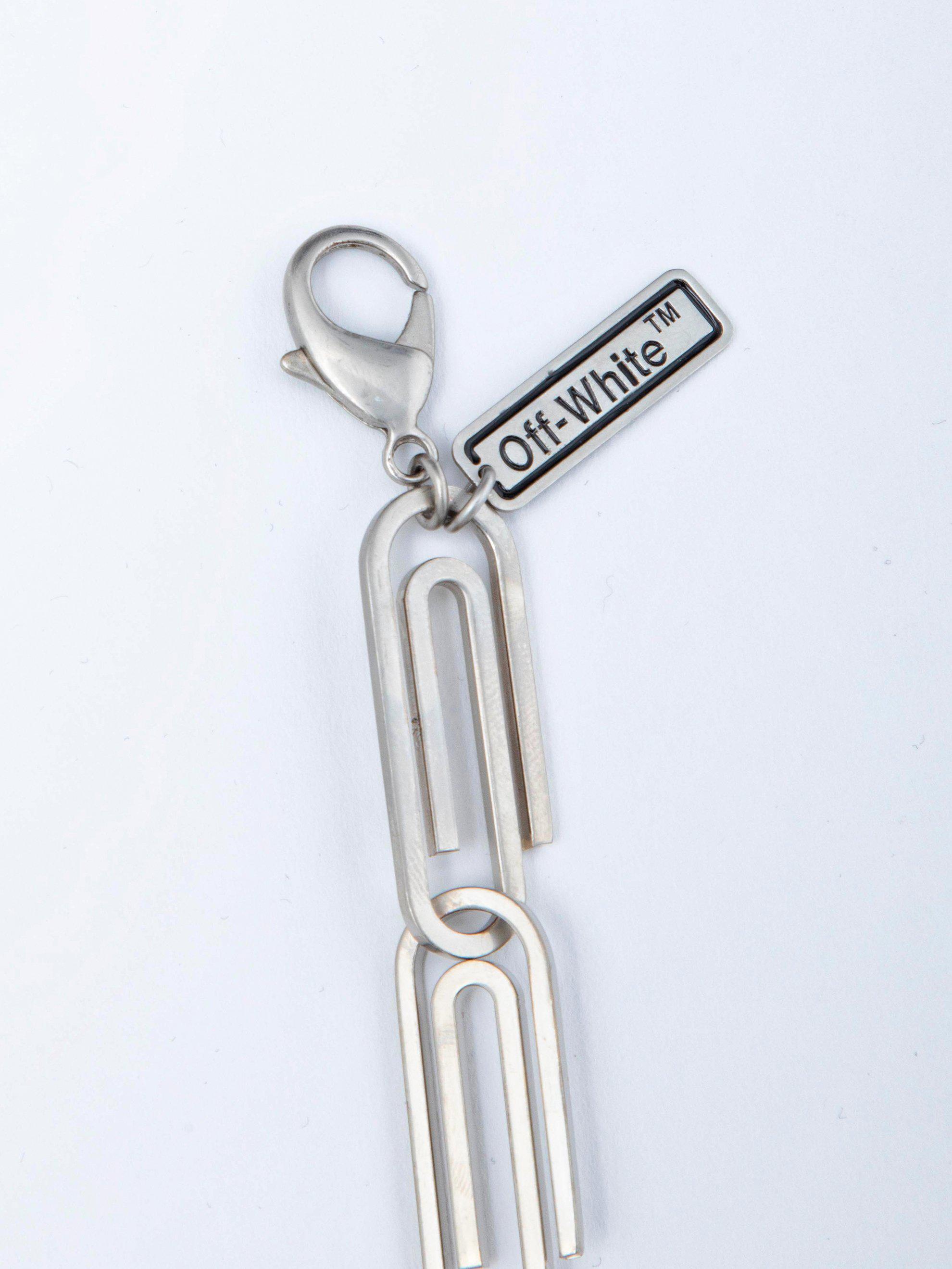 OffWhite c/o Virgil Abloh Paper Clip Bracelet in Metallic for Men Lyst