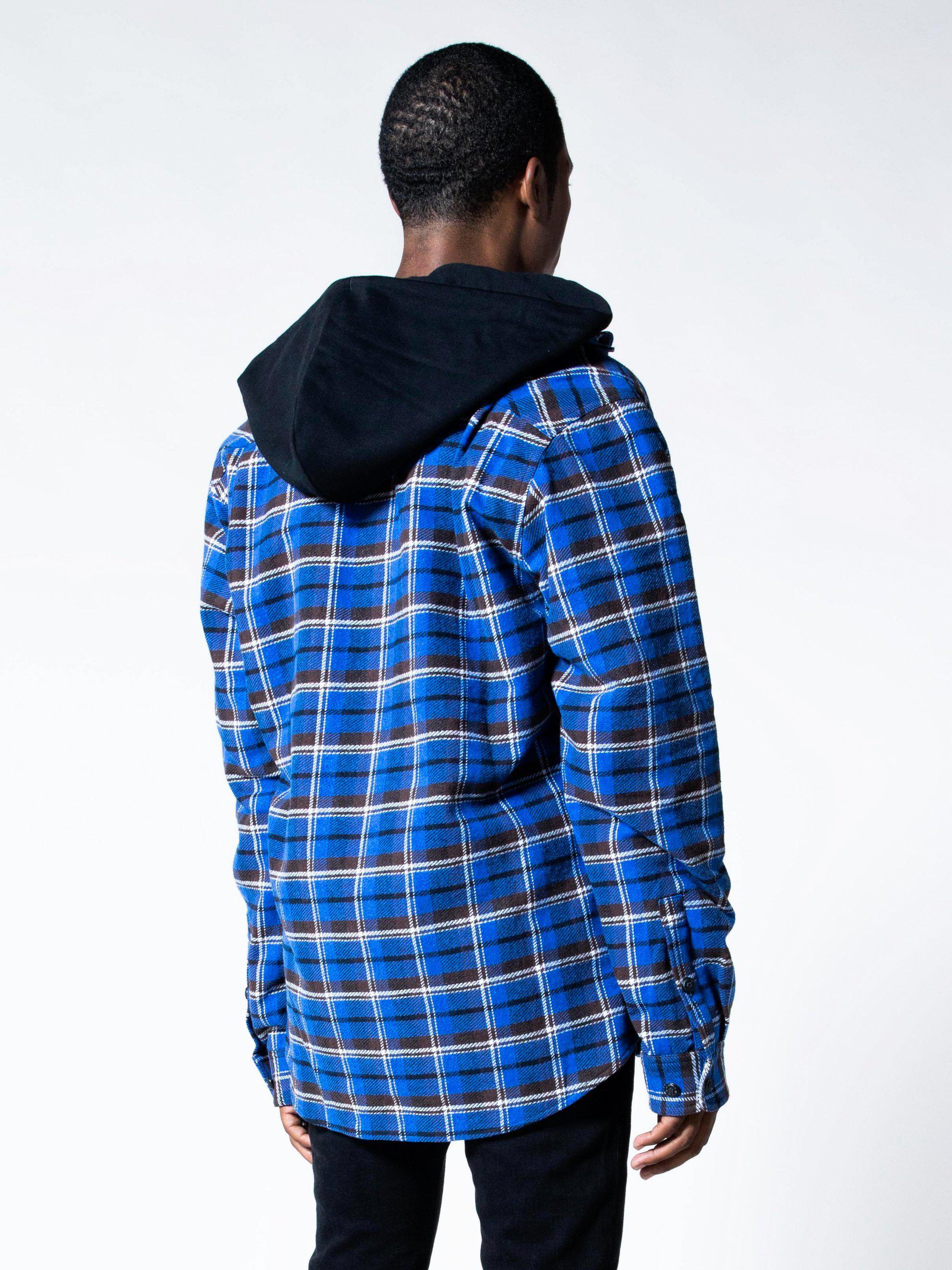 checkered shirt hoodie