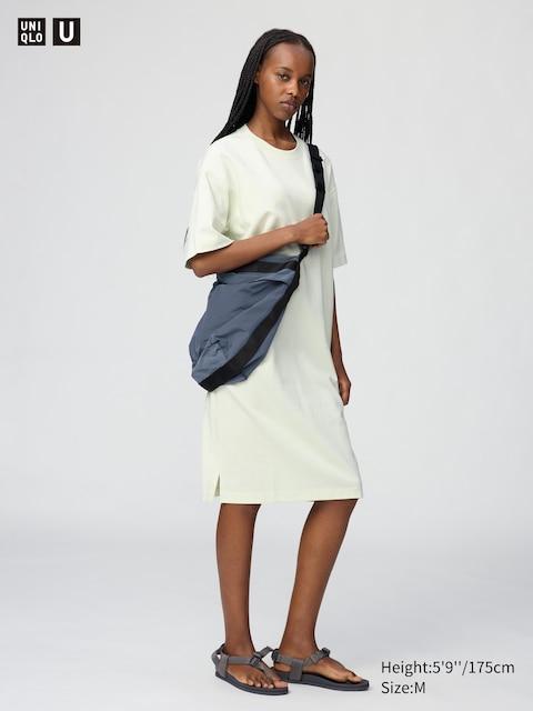 airism cotton short sleeve t-shirt dress Womens AIRism Cotton Short-Sleeve Mini Dress