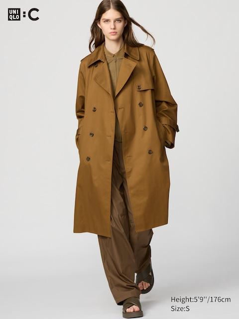 Abrigos Uniqlo De Punto Long Mujer Beige Para Abrigo Plumas