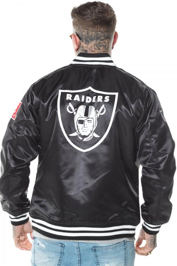 KTZ Cotton Oakland Raiders Sateen Bomber Jacket in Black for Men - Lyst