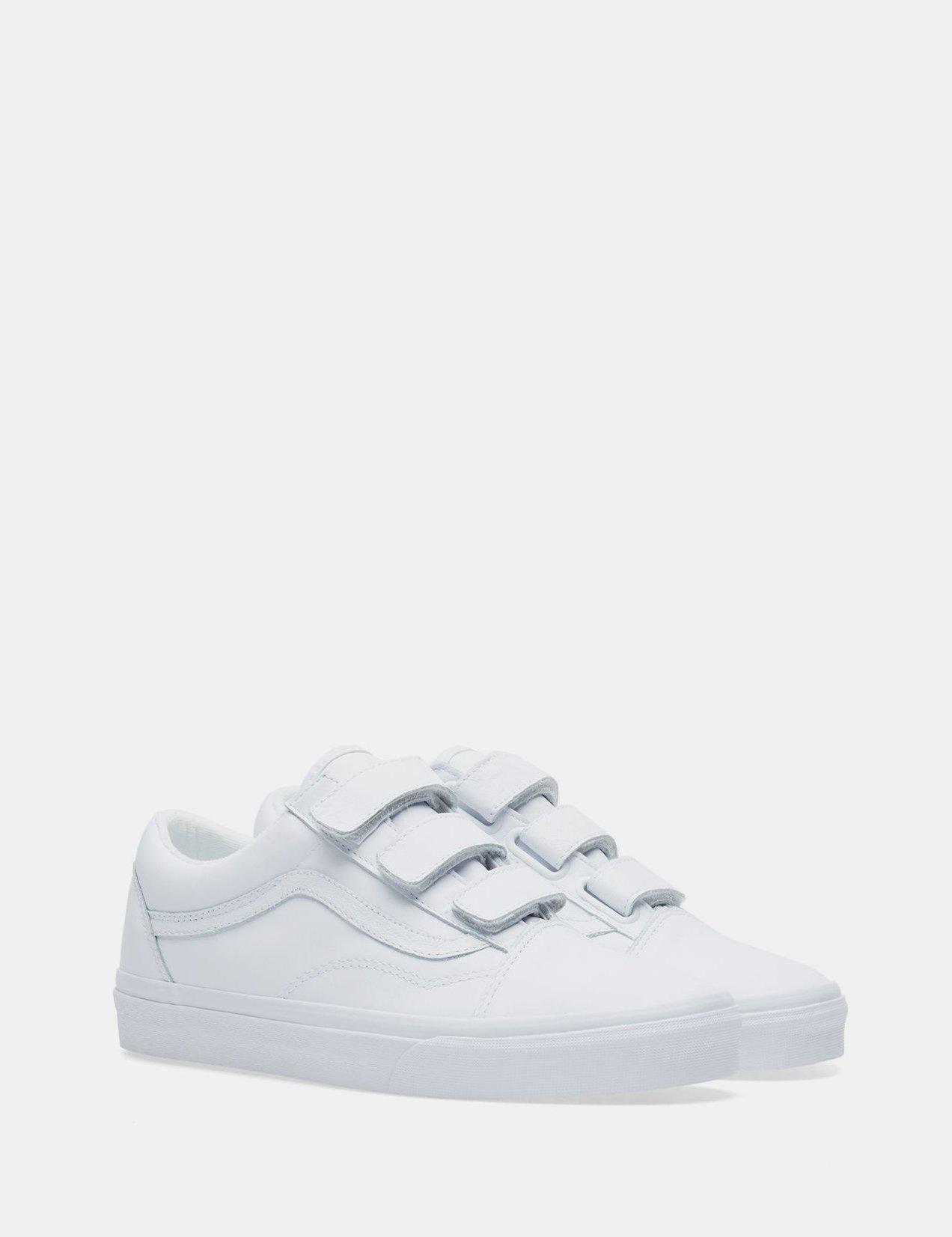 white velcro vans old skool