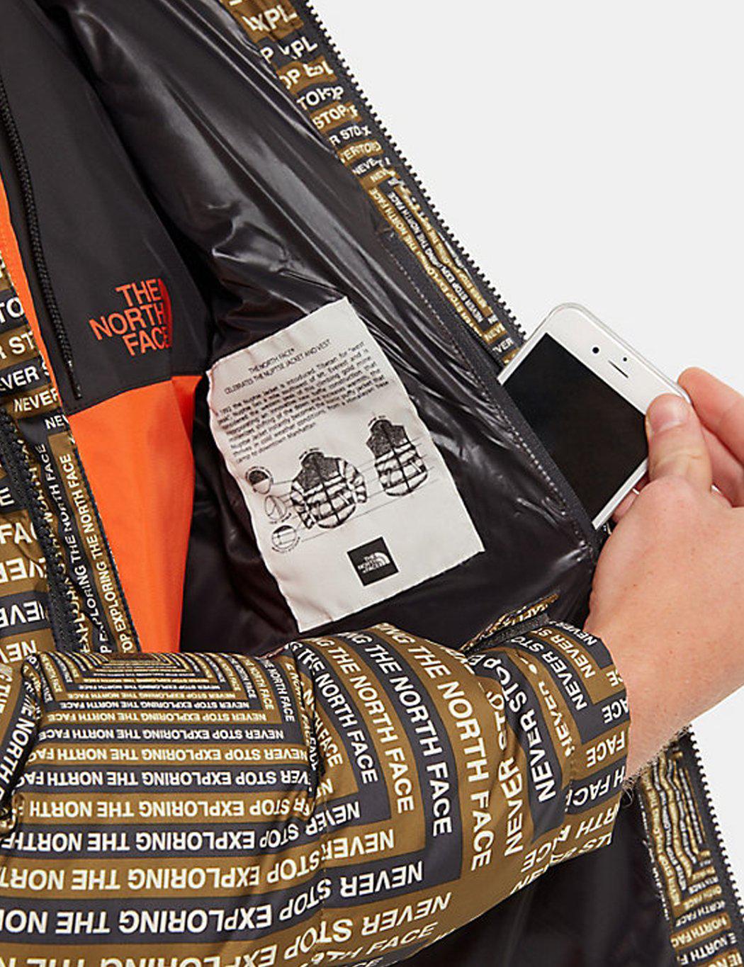 the north face 1992 nuptse jacket in lcd print