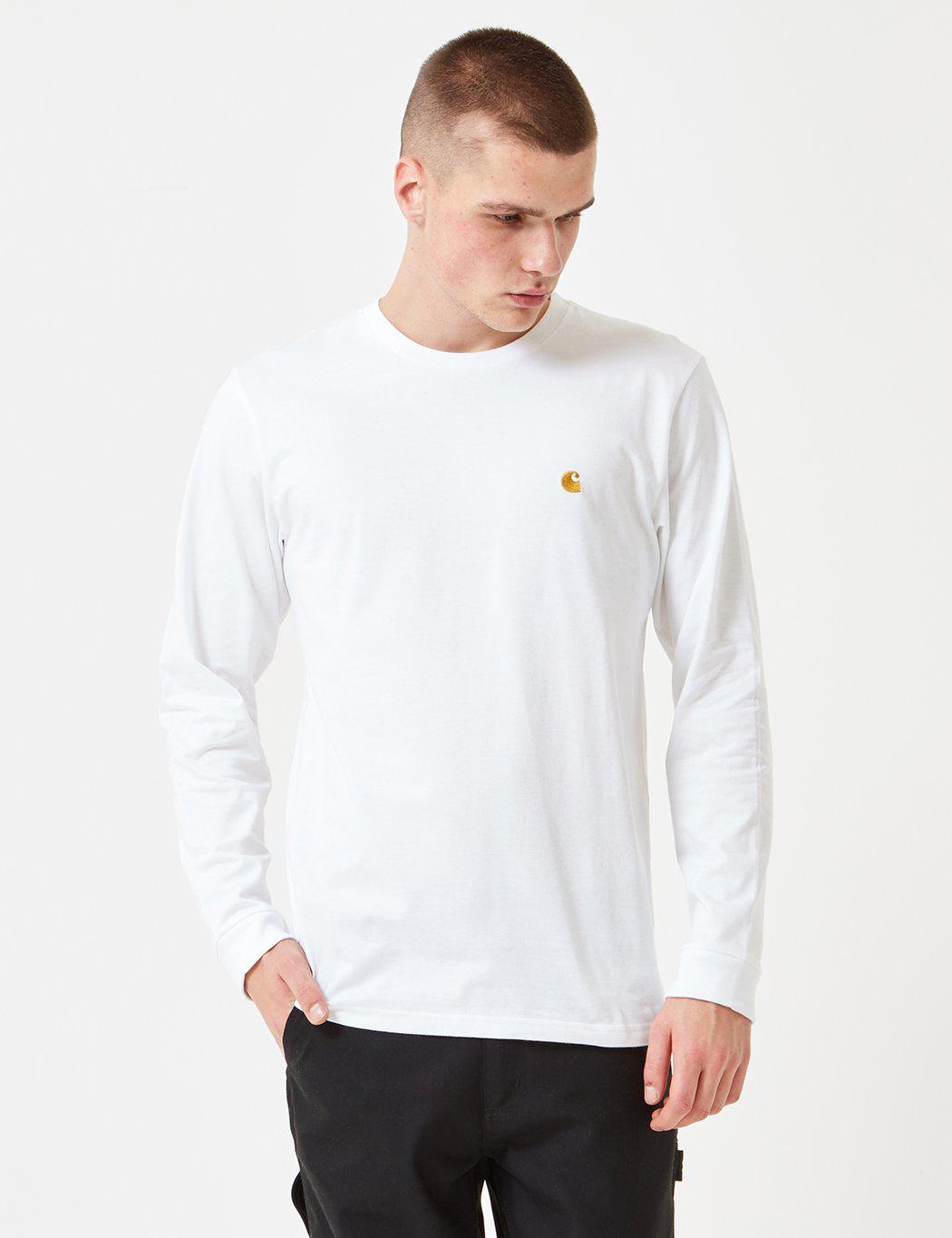 Lyst - Carhartt Chase Long Sleeve T-shirt in White for Men