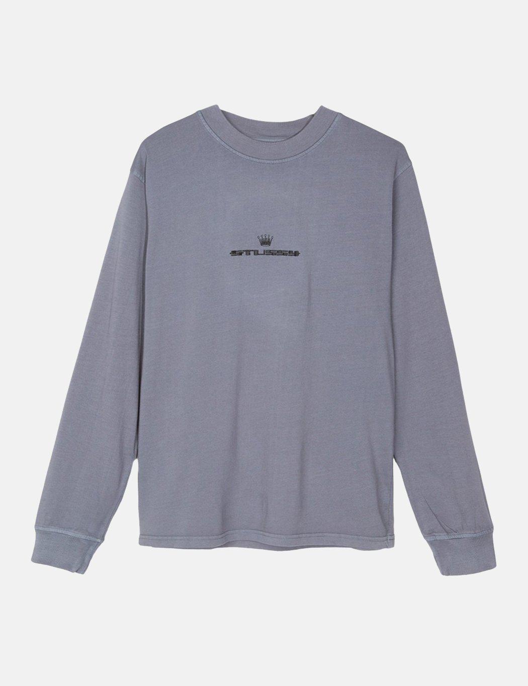 Download Stussy Cotton Overdyed Mock Neck Long Sleeve T-shirt in ...