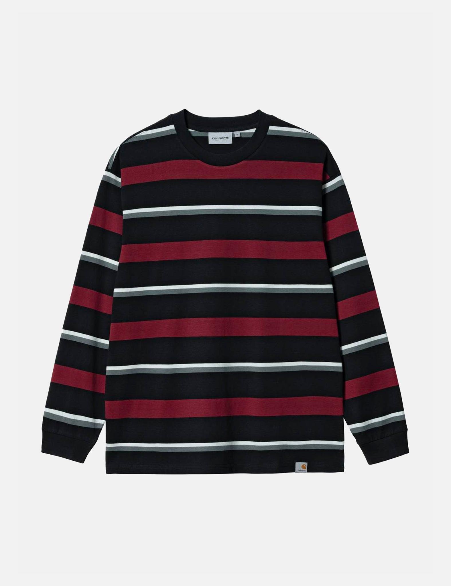 Carhartt Wip Bowman Stripe Long Sleeve T-shirt in Red for Men | Lyst