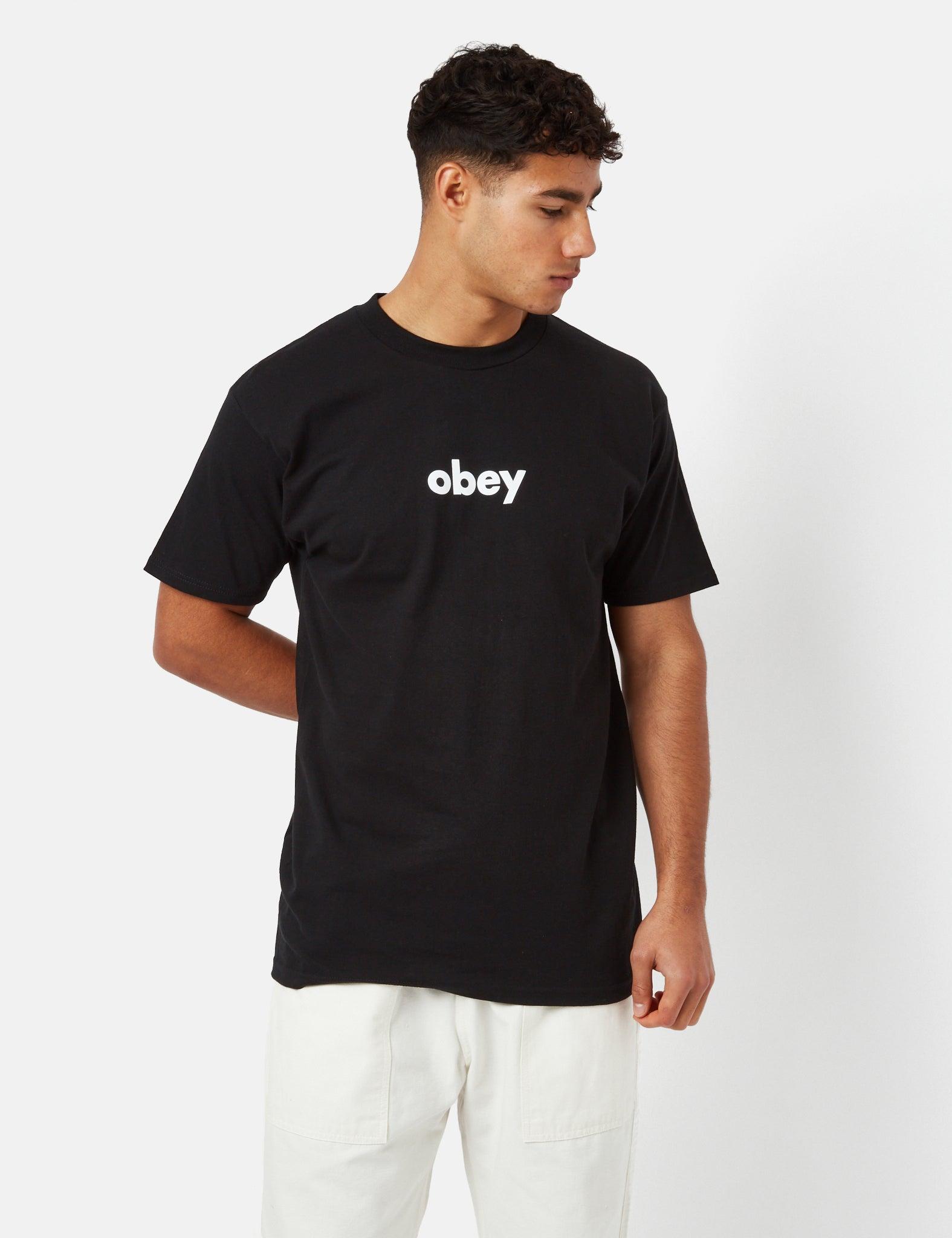 Obey Lower Case 2 Classic T-shirt in Black for Men | Lyst