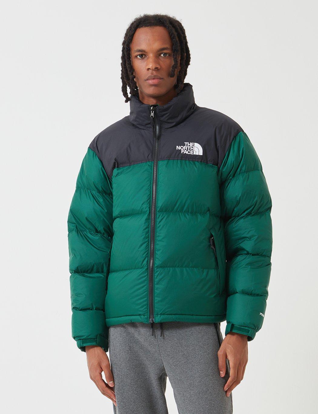 green north face bubble jacket