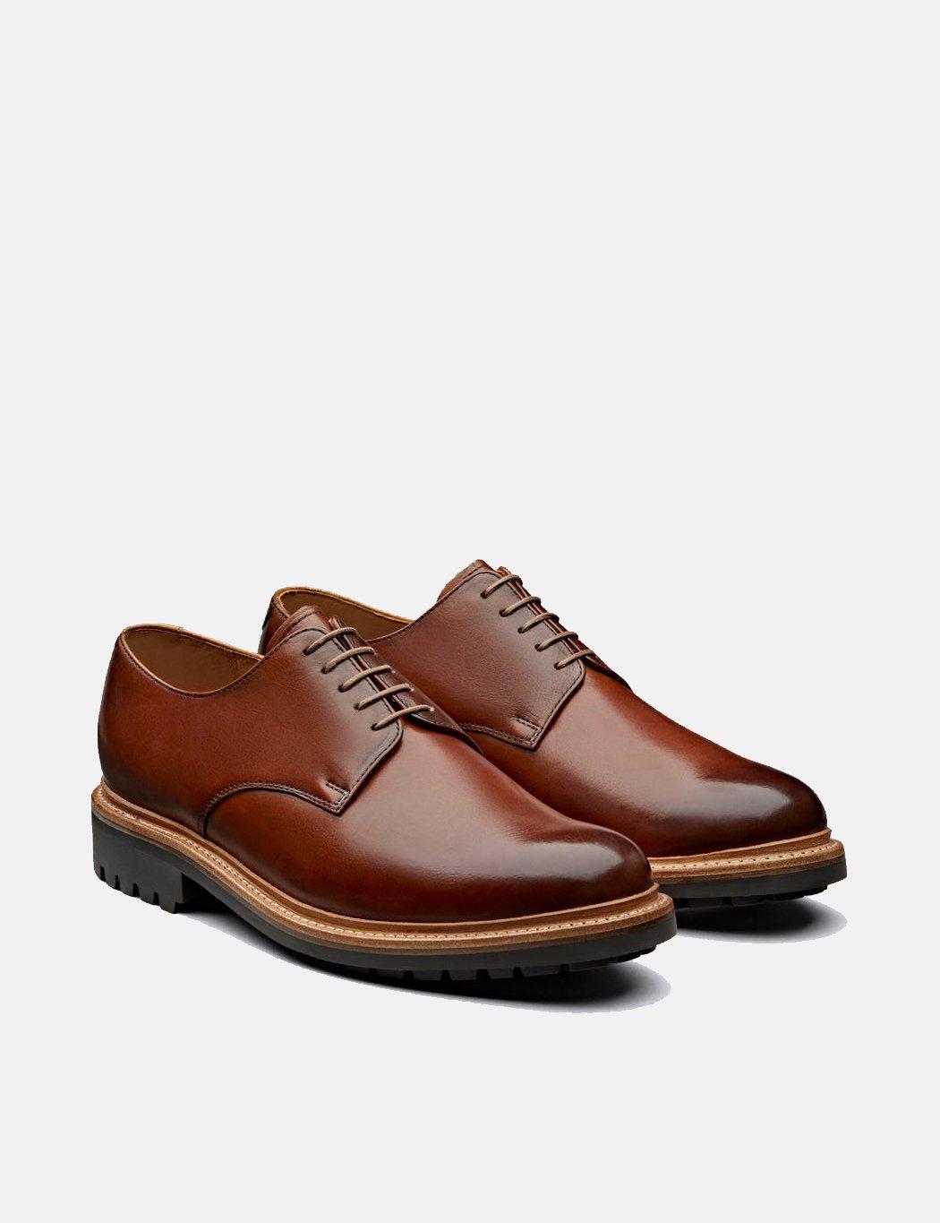 matt leather derby shoes