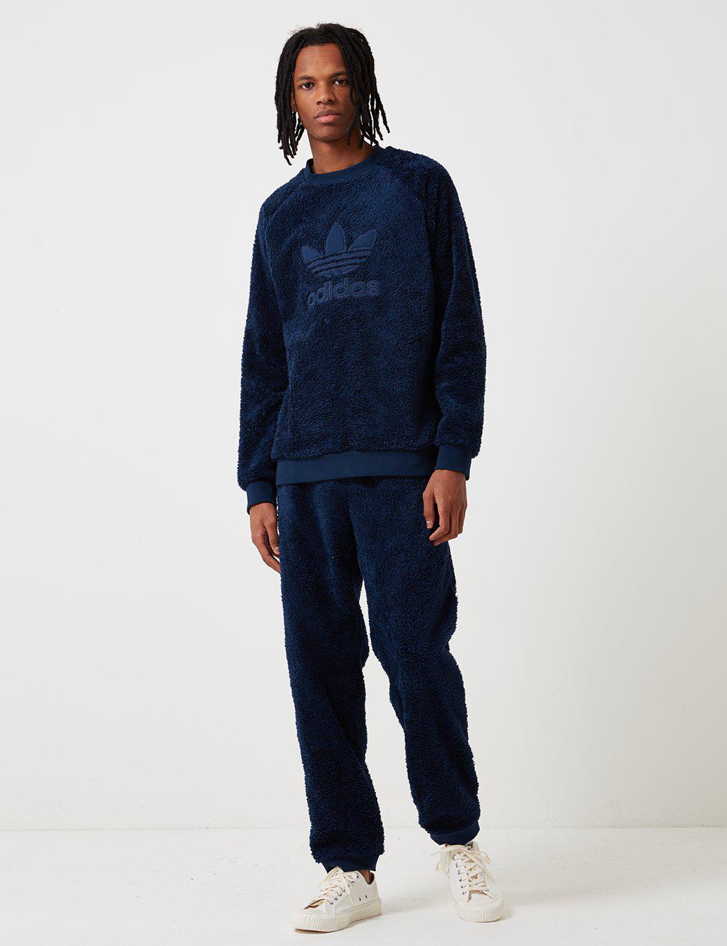adidas Originals Synthetic Adidas Winterized Crew Neck Sweatshirt in Navy  (Blue) for Men - Lyst